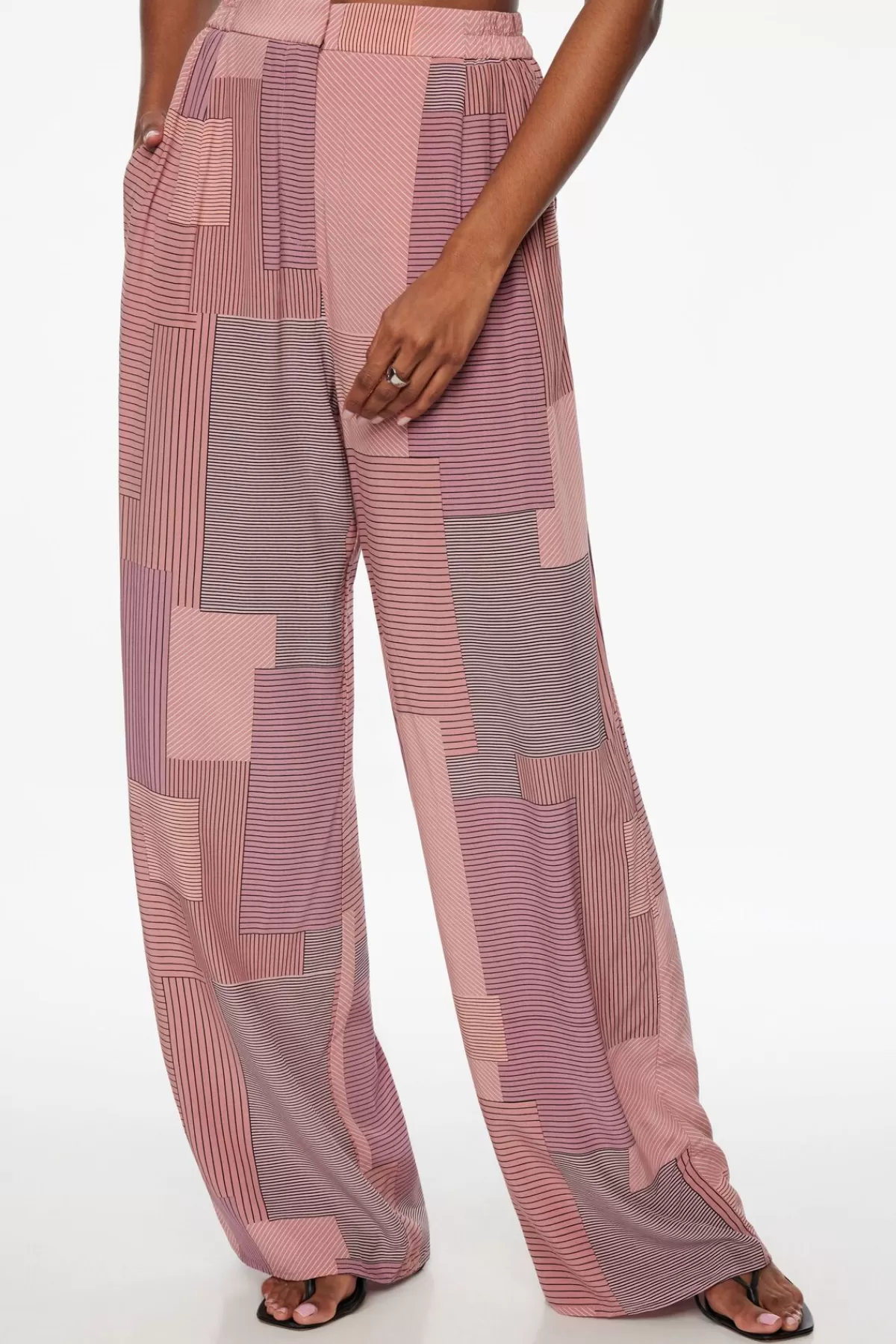 Dynamite Anika Wide Leg Pants Pink Clearance