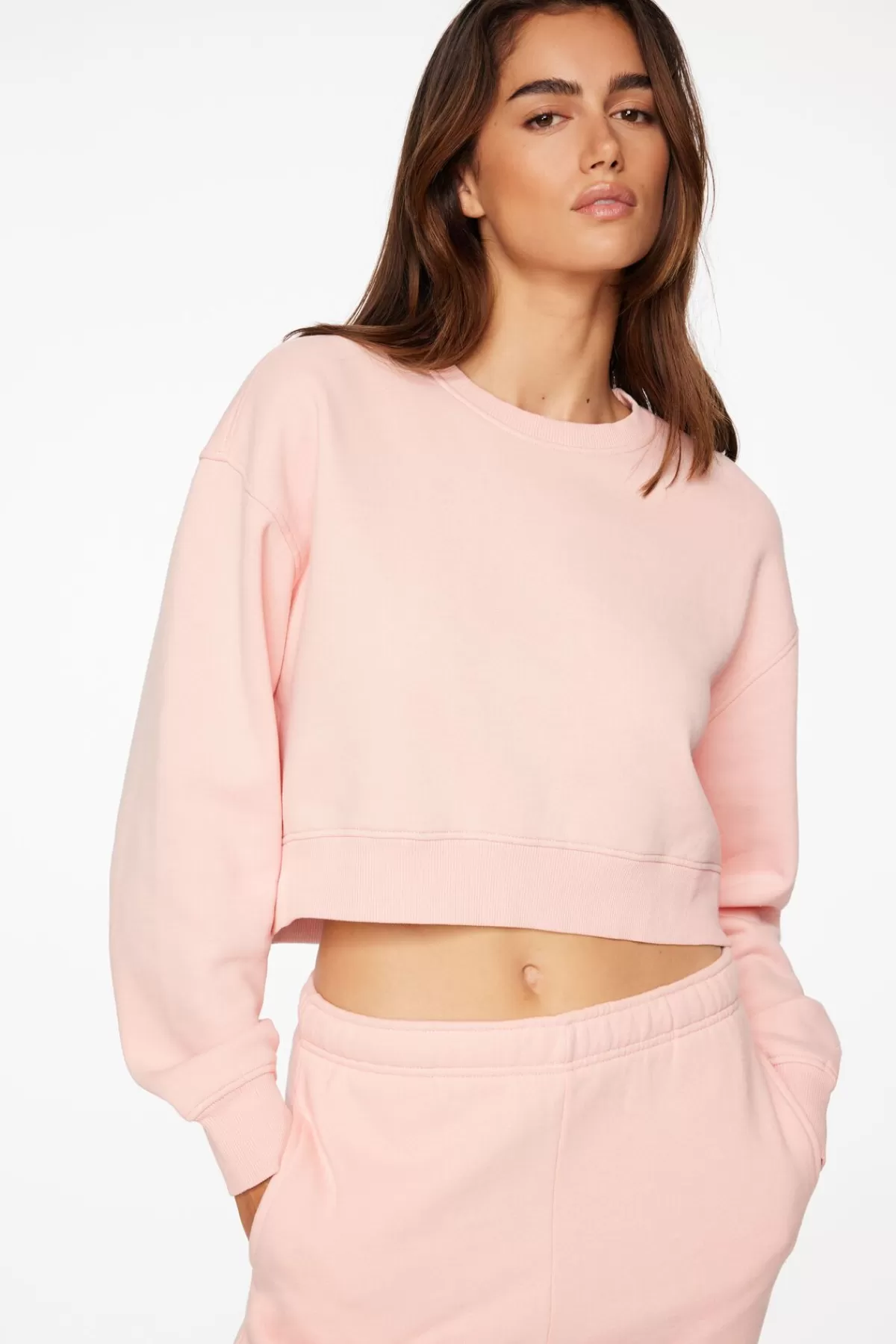 Dynamite Ballet Crew Neck Sweatshirt Pink Best