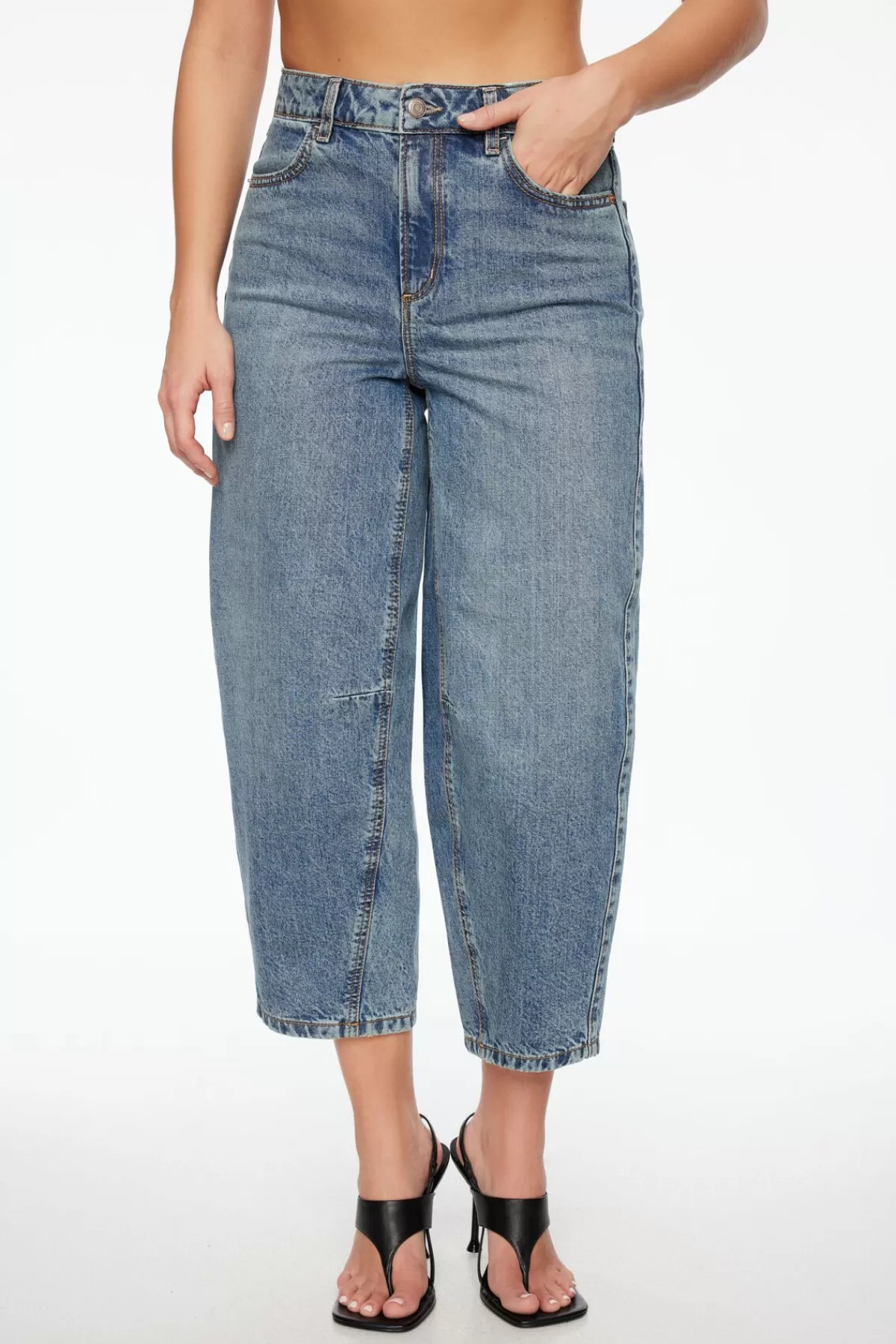 Dynamite Blair Barrel Leg Jeans Blue Sale