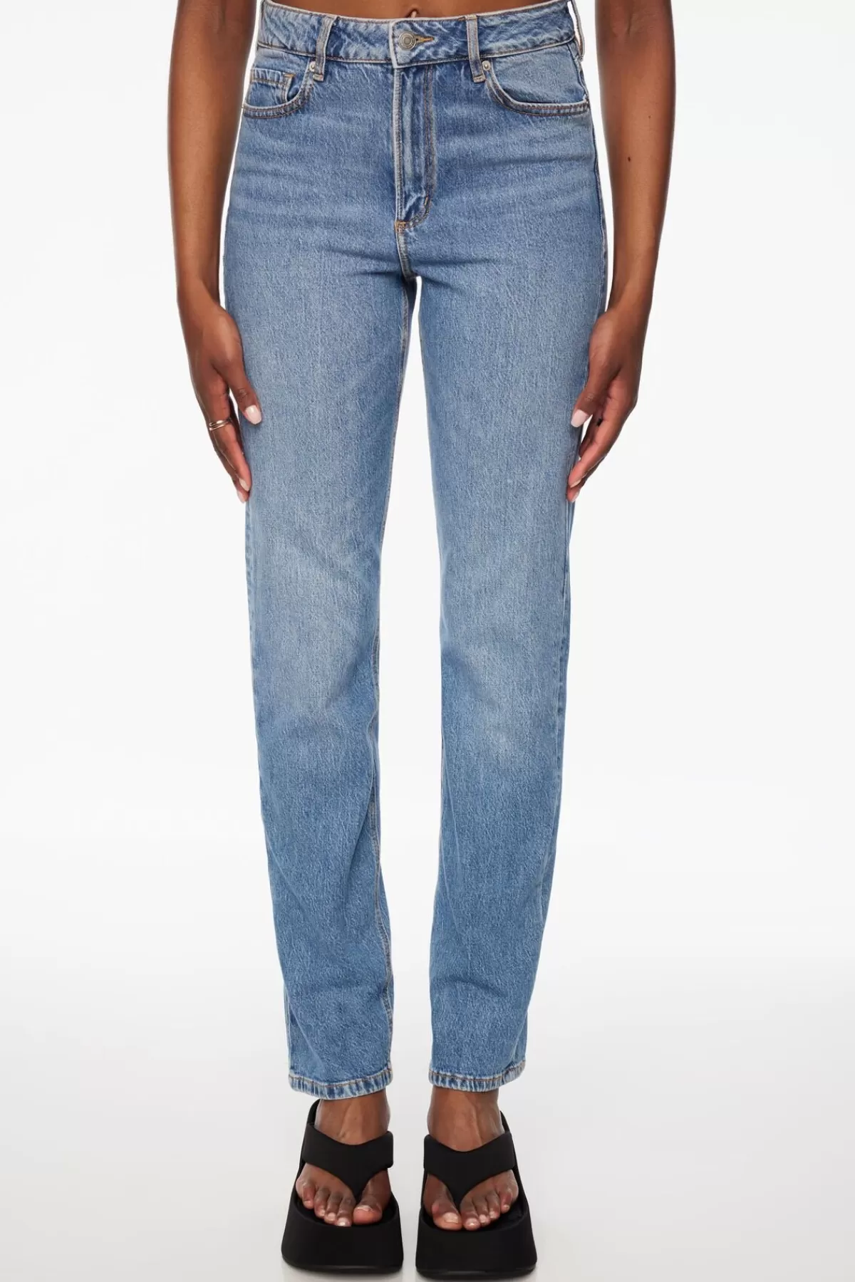 Dynamite Chiara Slim Straight Jeans Blue Fashion