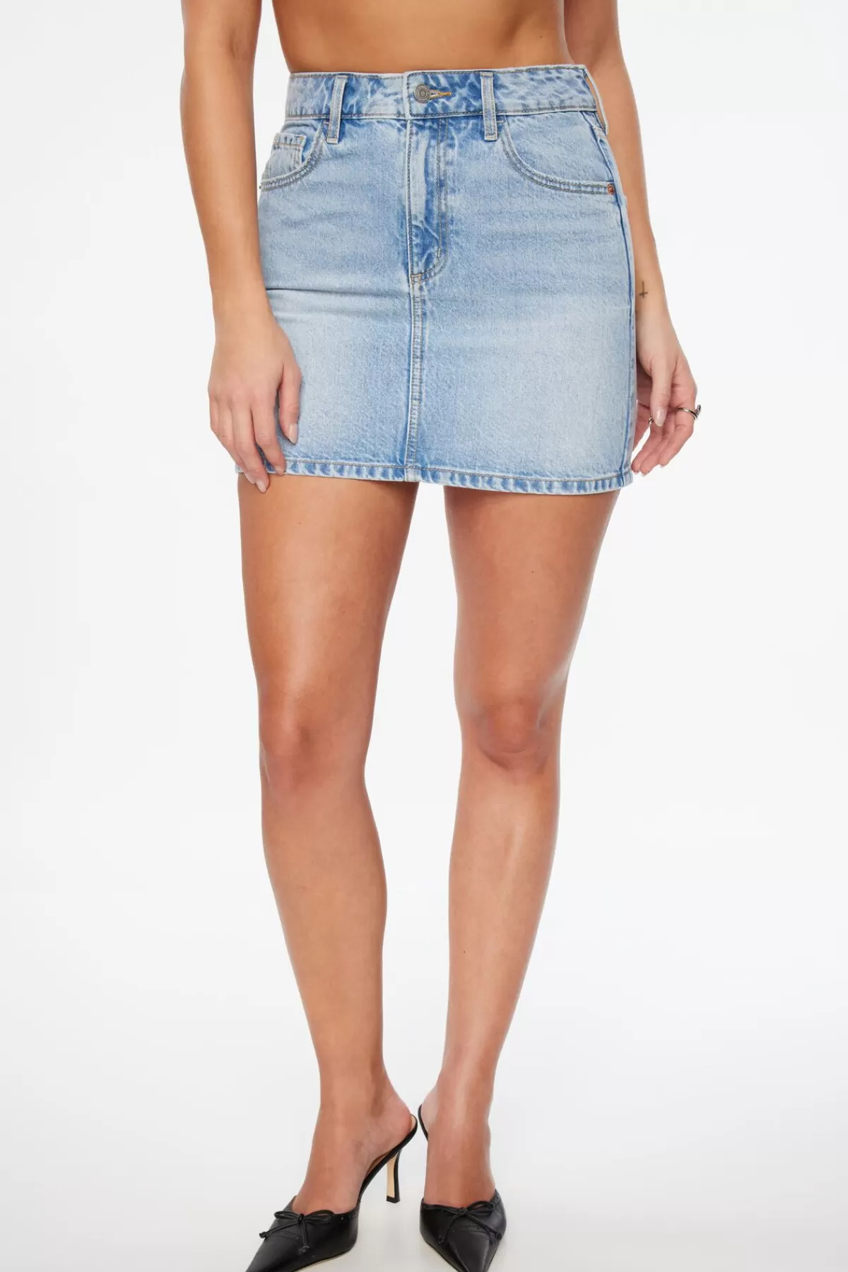 Dynamite Denim Mini Skirt Blue Hot