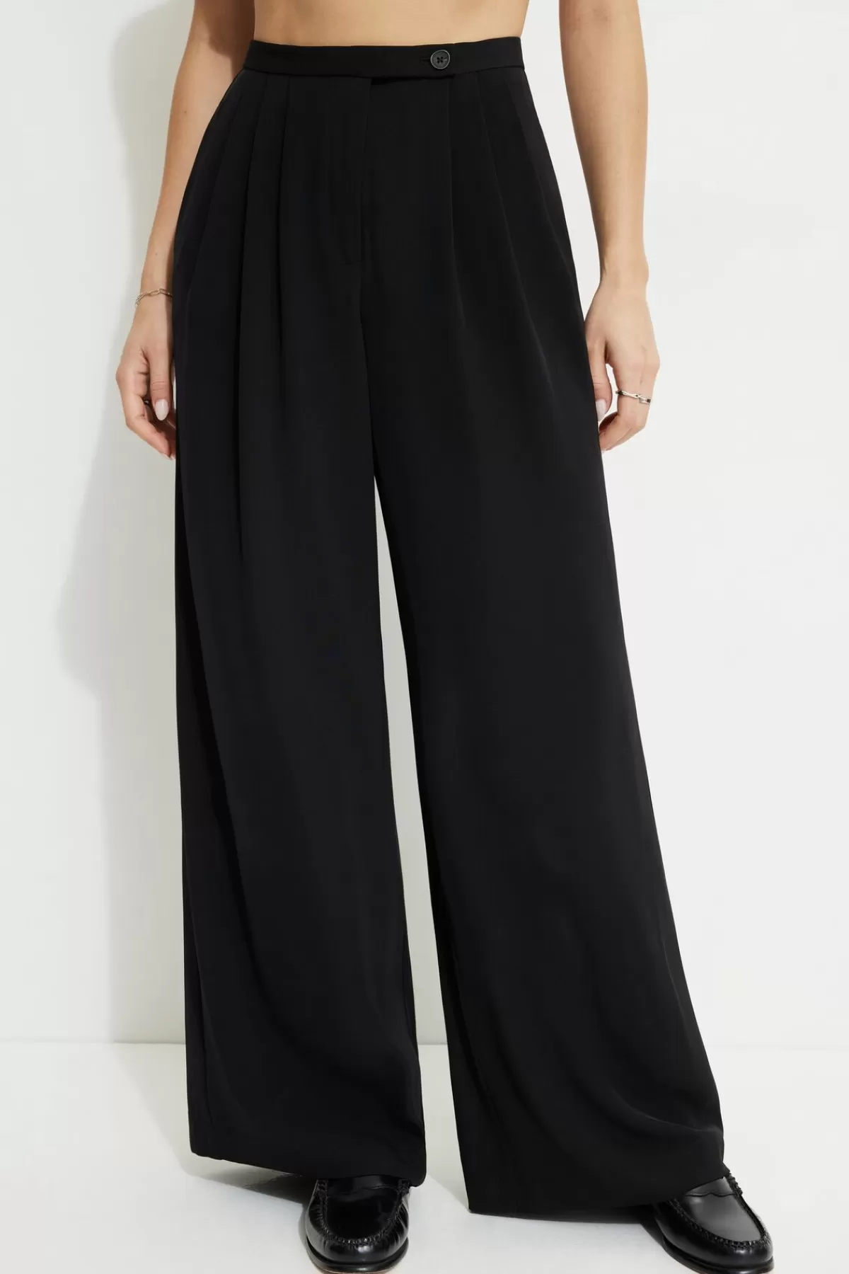 Dynamite Fluid Wide Leg Pants Black Clearance