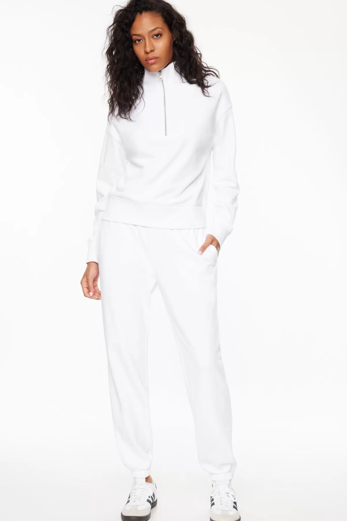 Dynamite French Terry Fleece Jogger Pants White Best