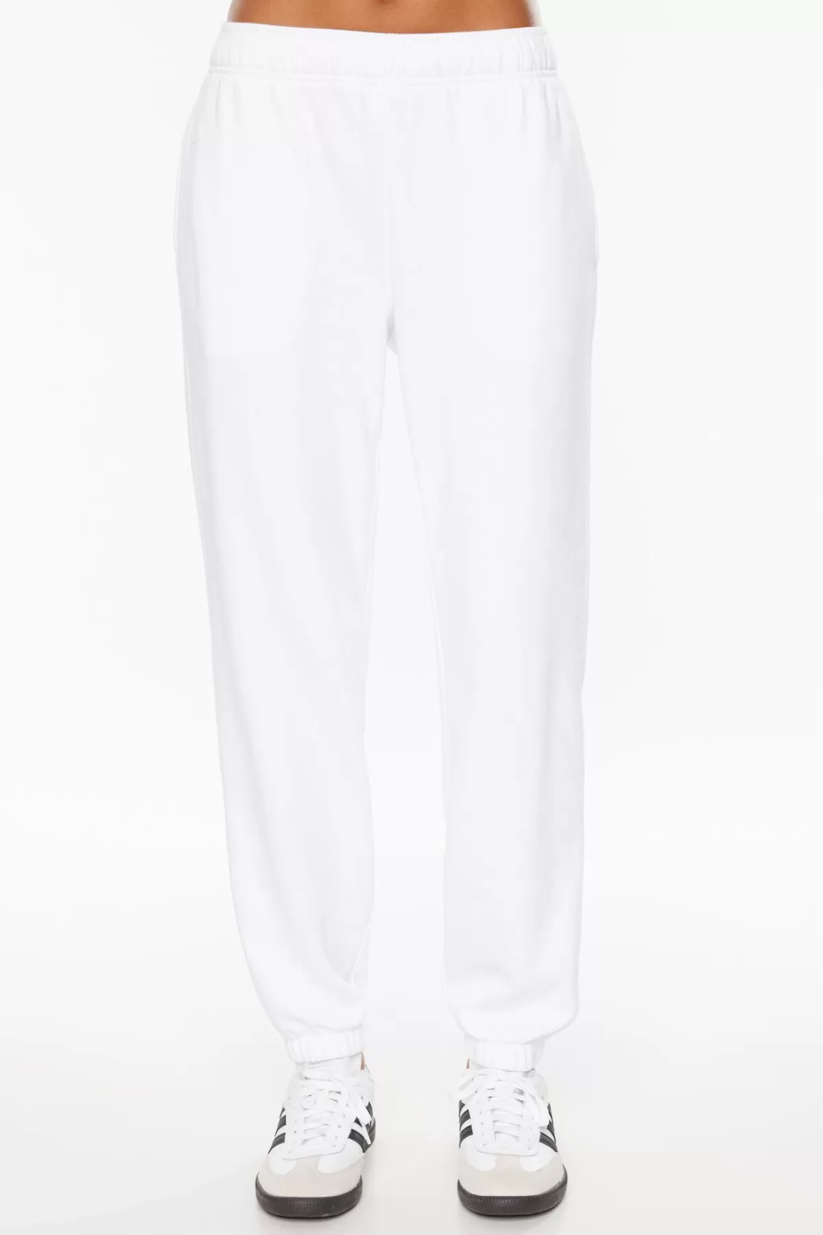 Dynamite French Terry Fleece Jogger Pants White Best