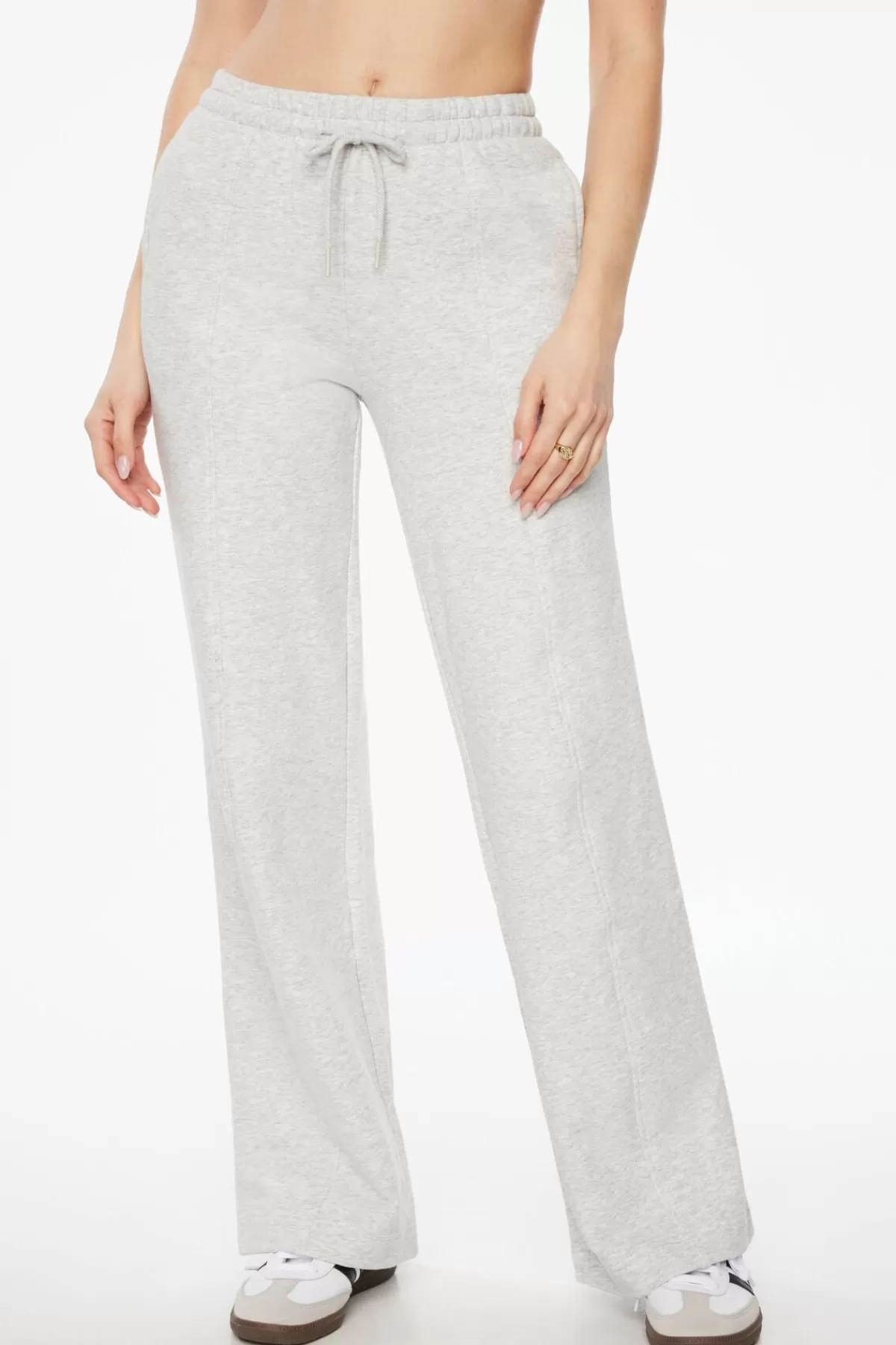 Dynamite French Terry Wide Leg Sweatpants Gray Best