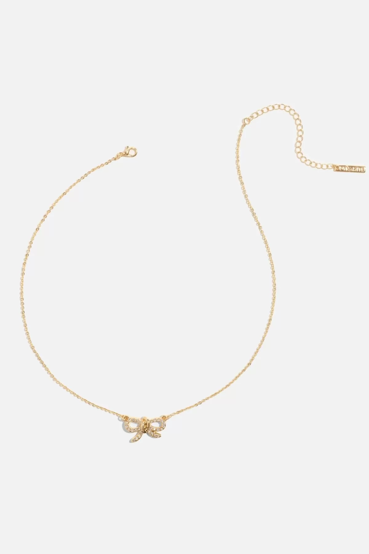 Dynamite Gem Knotted Bow Necklace White Best Sale