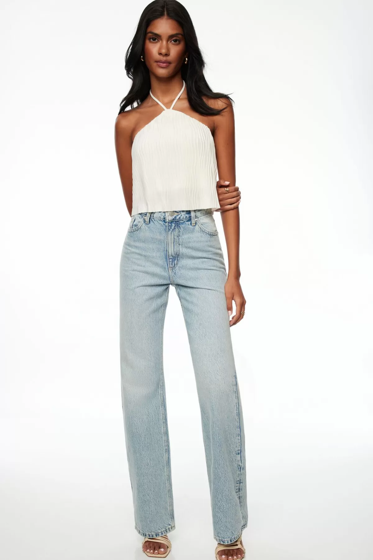 Dynamite Heidi Wide Leg Jeans Blue Cheap