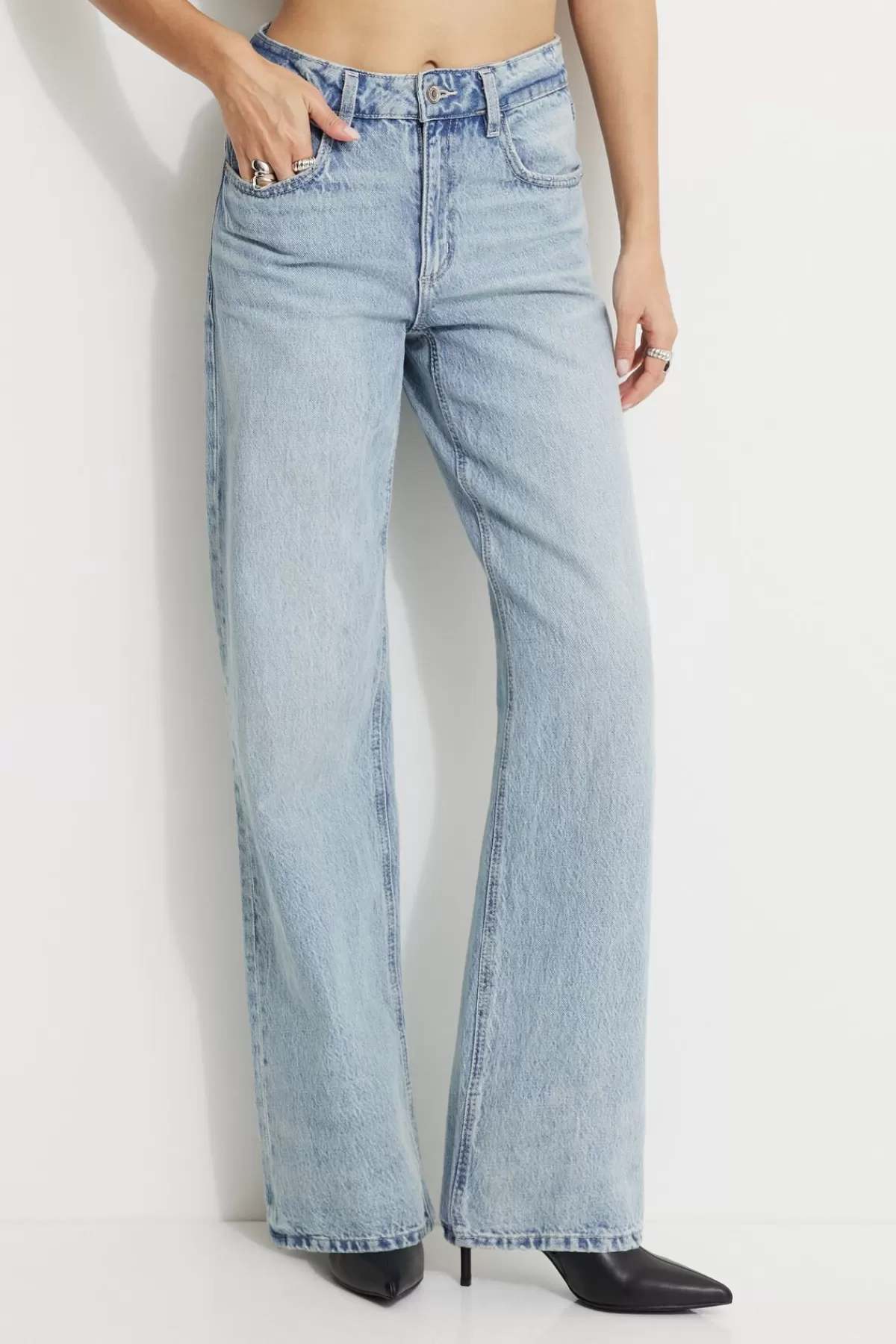 Dynamite Heidi Wide Leg Jeans Blue New