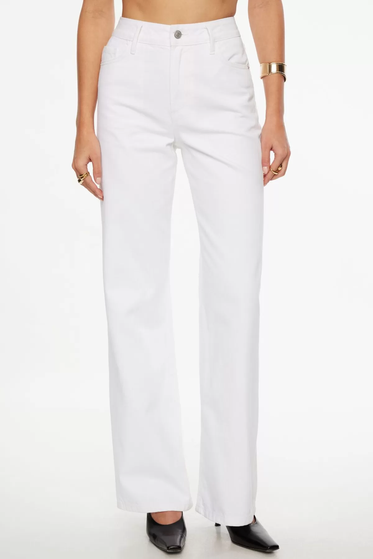 Dynamite Heidi Wide Leg Jeans White Hot