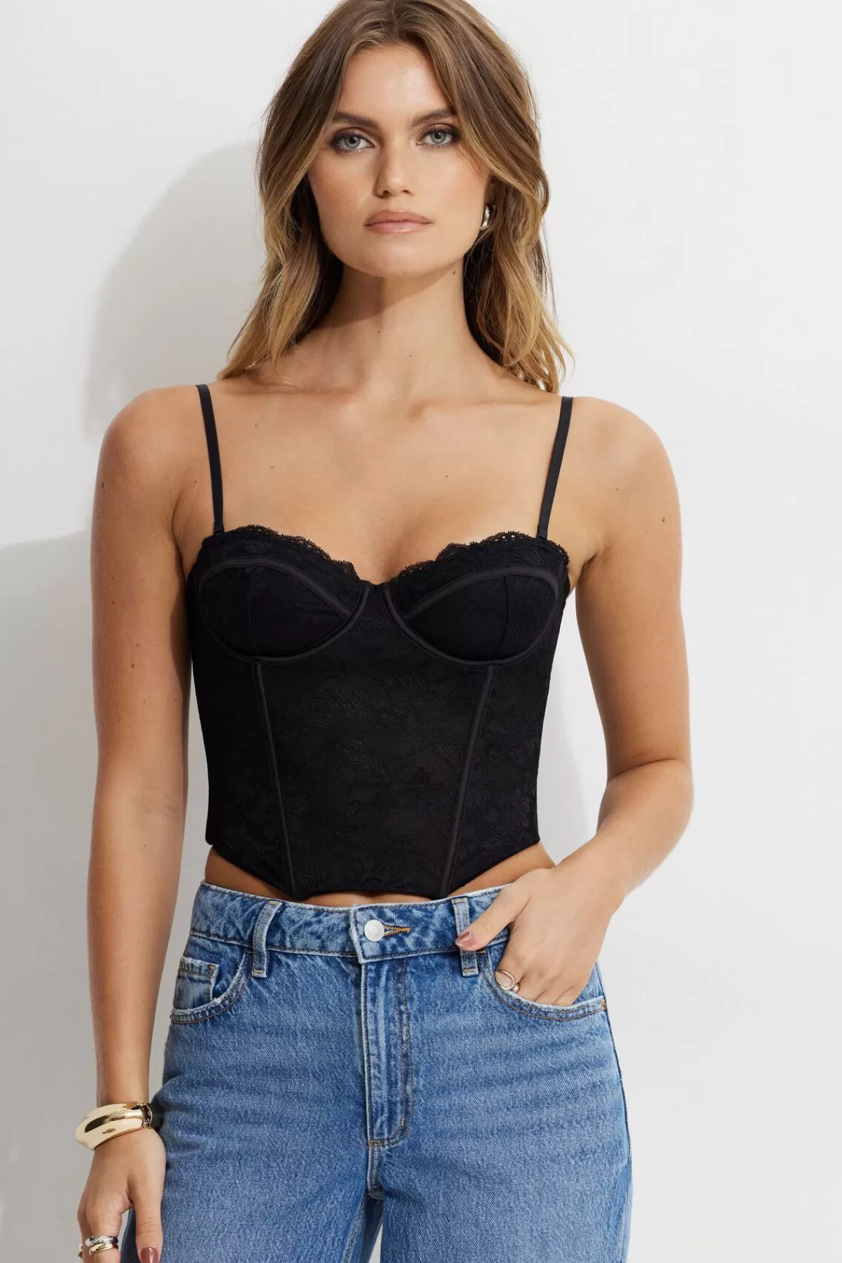 Dynamite Karolina Lace Bustier Black Sale