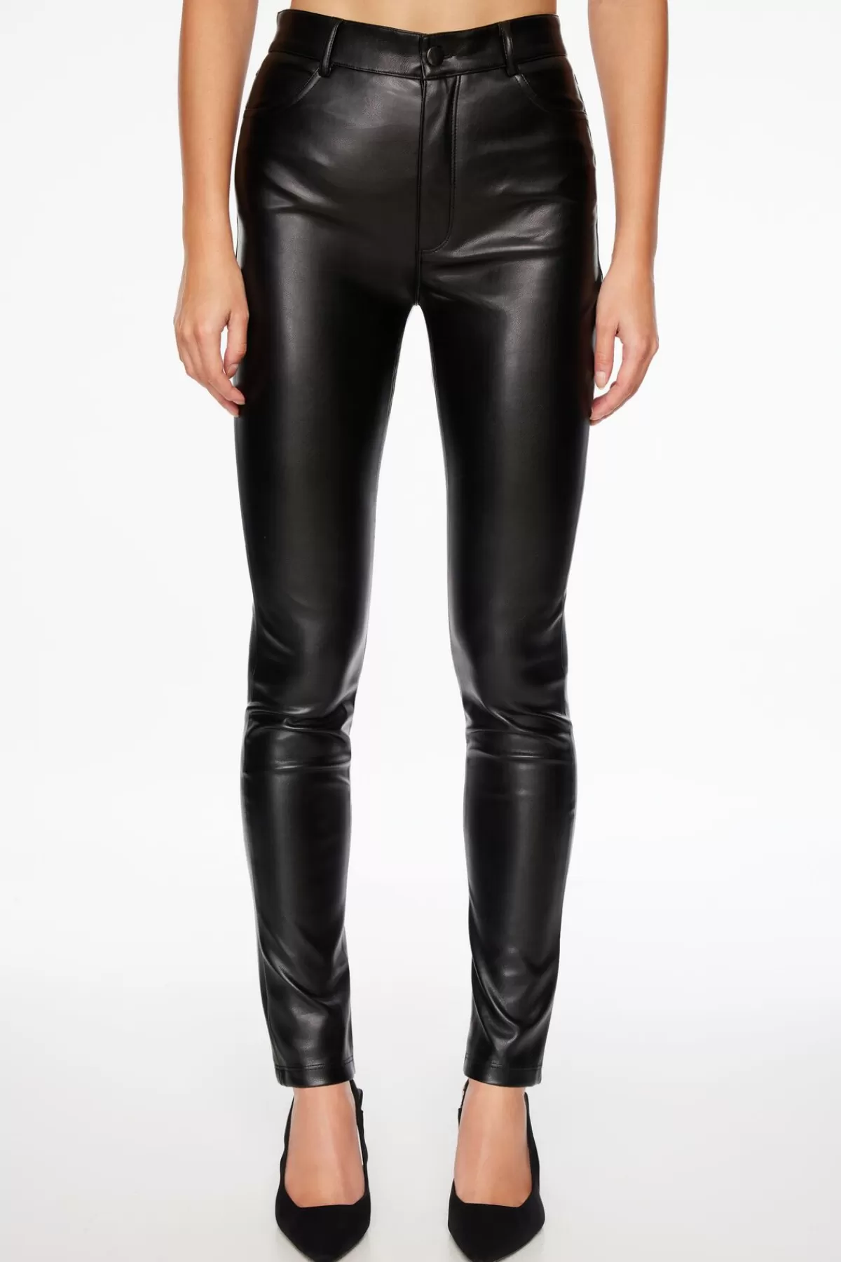 Dynamite Kate Faux Leather Skinny Pants Black Online