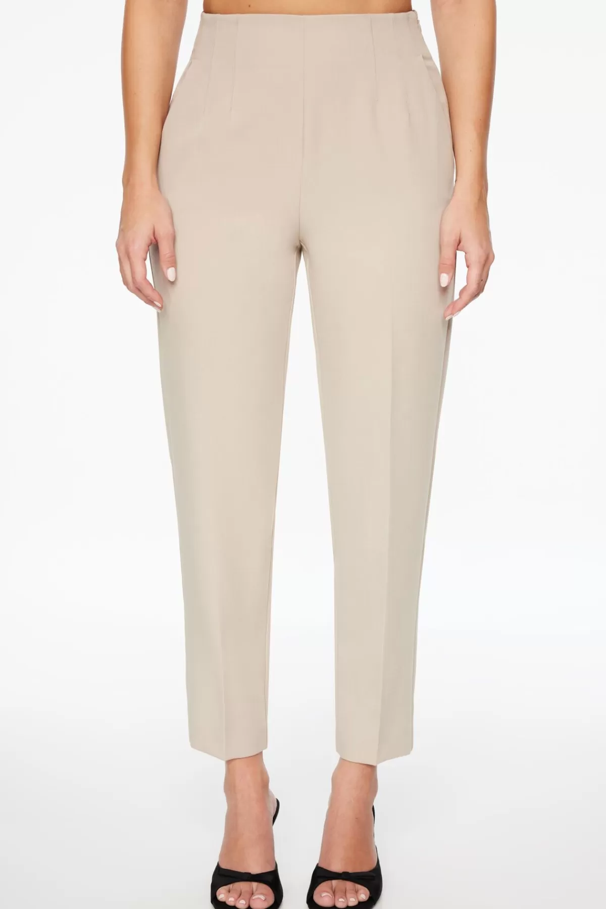 Dynamite Kendall Slim Side Zip Pants Brown Fashion