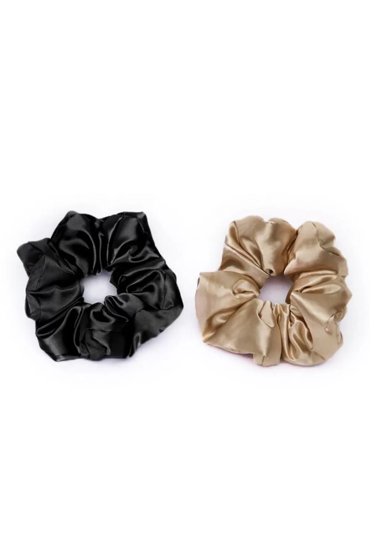 Dynamite KITSCH | 2-Pack Satin Pillow Scrunchies Black Cheap