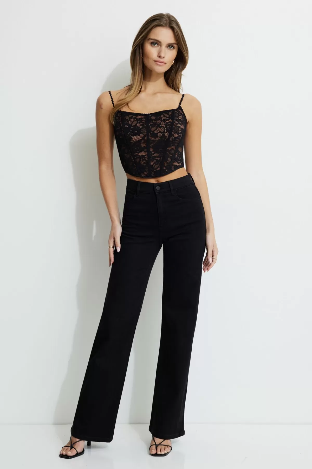 Dynamite Lace Bustier Top Black Best