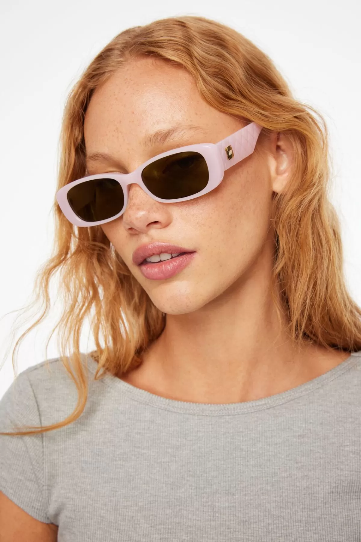 Dynamite LE SPECS | Unreal Quilted Sunglasses Pink Clearance