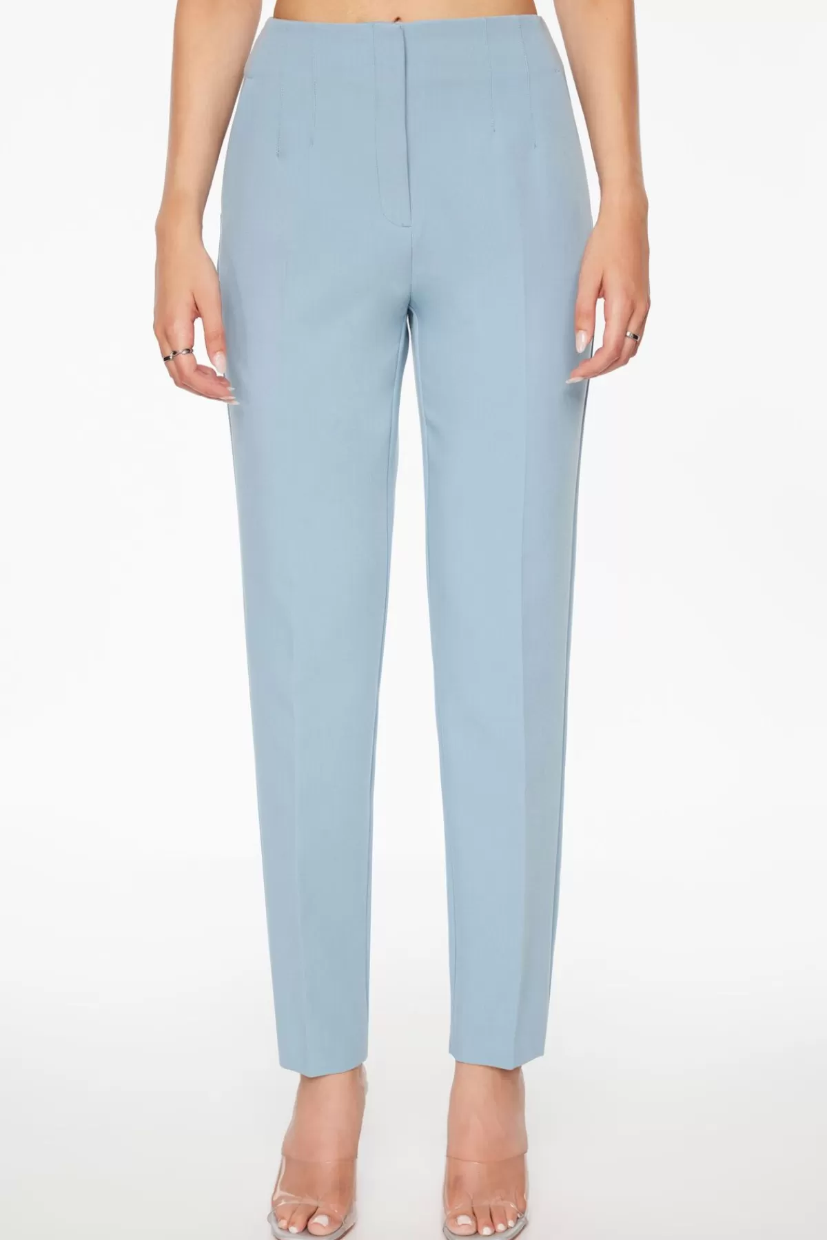 Dynamite Lina Full Length Slim Pants Blue Shop