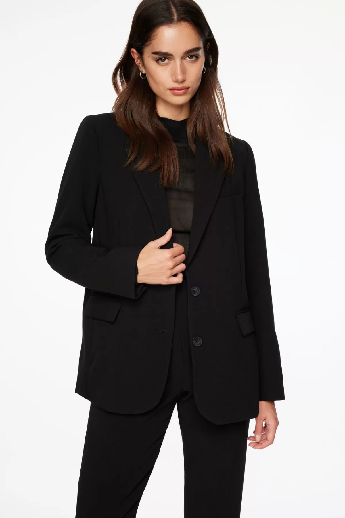 Dynamite Lorelei Two Button Blazer Black Sale