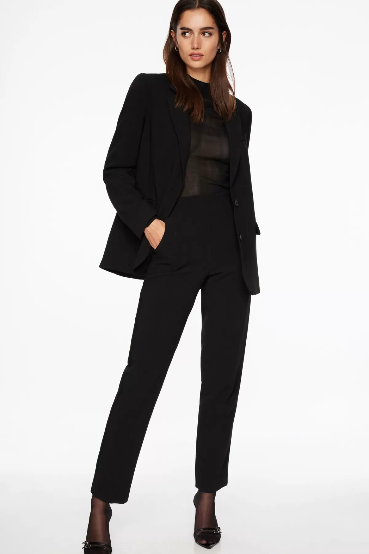 Dynamite Lorelei Two Button Blazer Black Sale