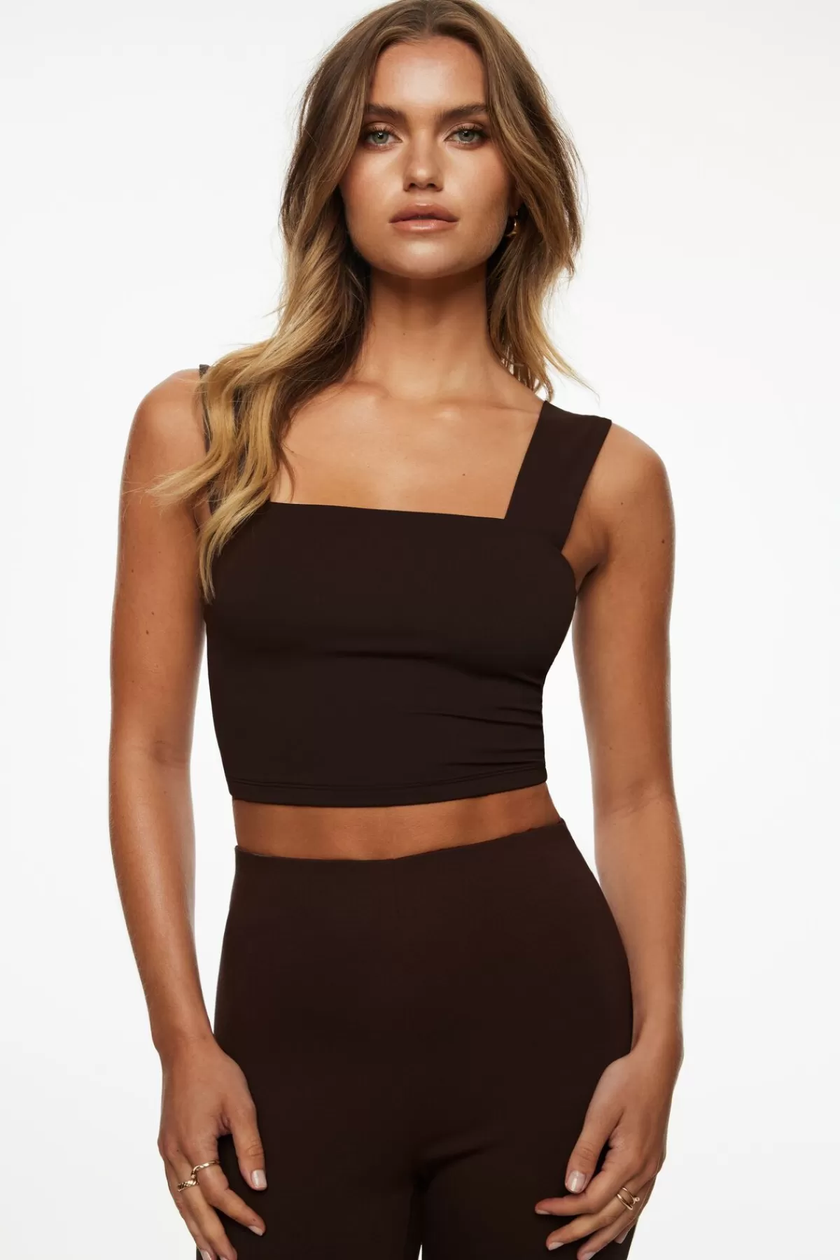 Dynamite Lota Sculpt Tank Top Brown Best