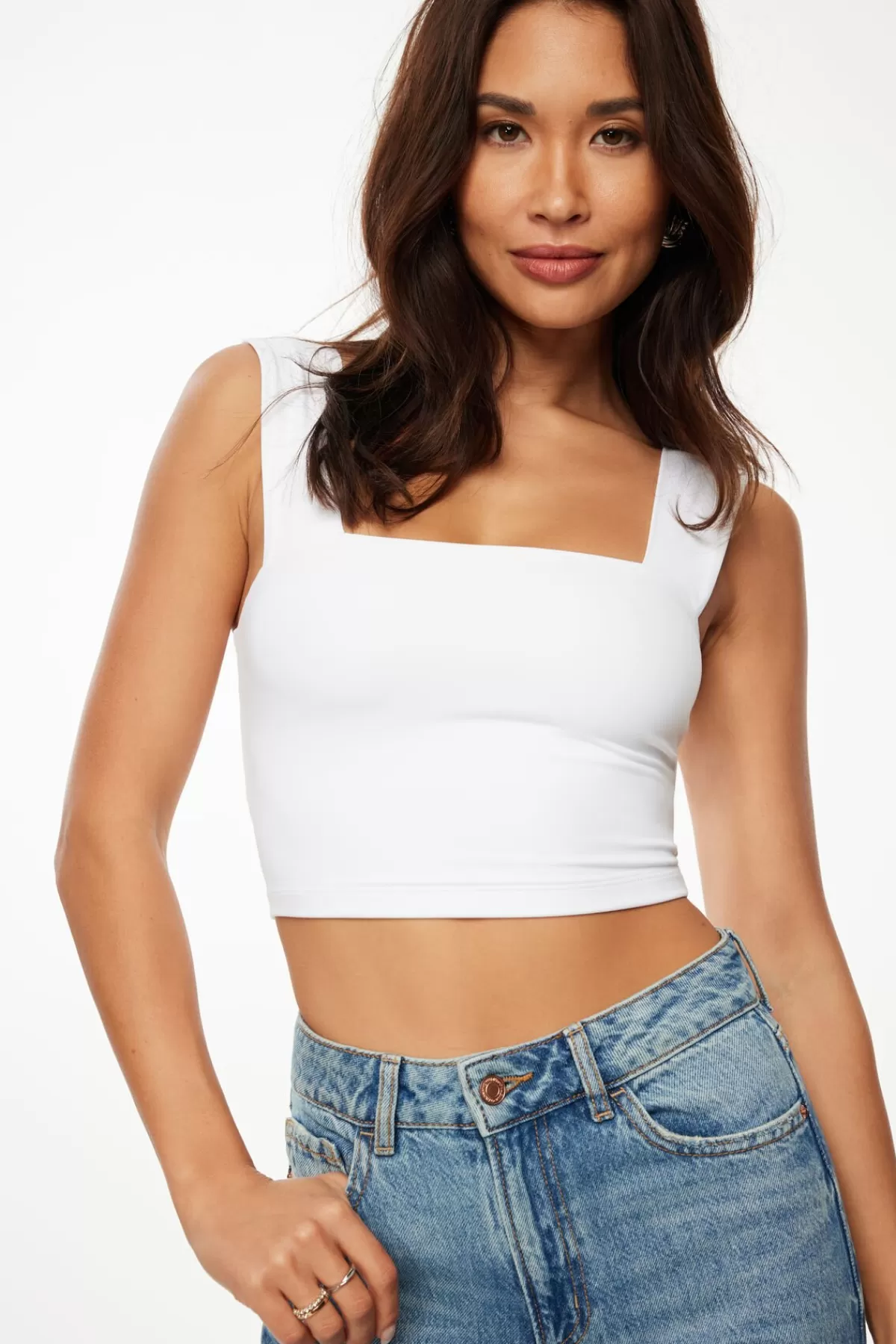 Dynamite Lota Sculpt Tank Top White Cheap