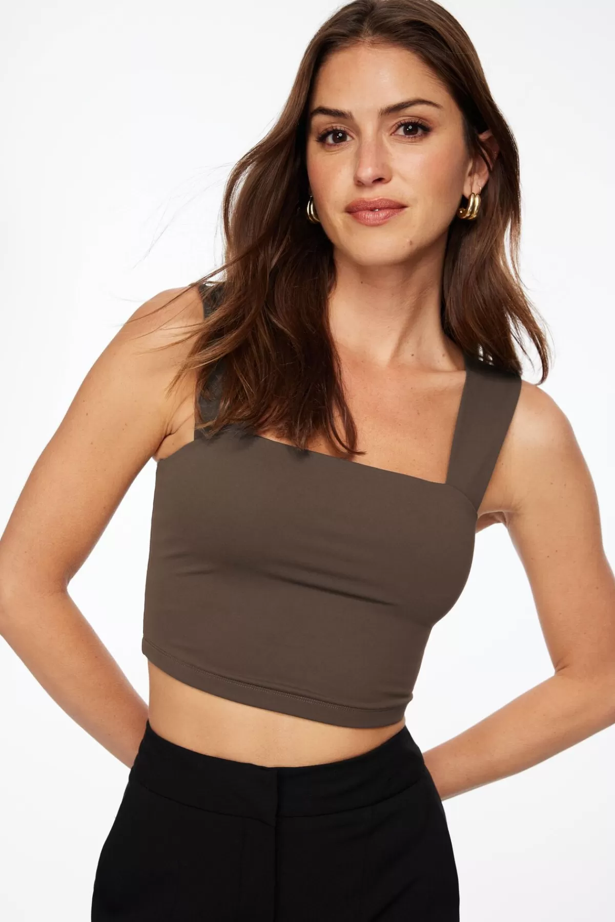 Dynamite Lota Sculpt Tank Top Brown Online