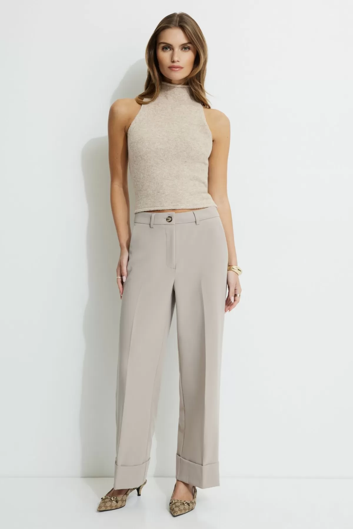 Dynamite Max Cuffed Ankle Pants Grey Store