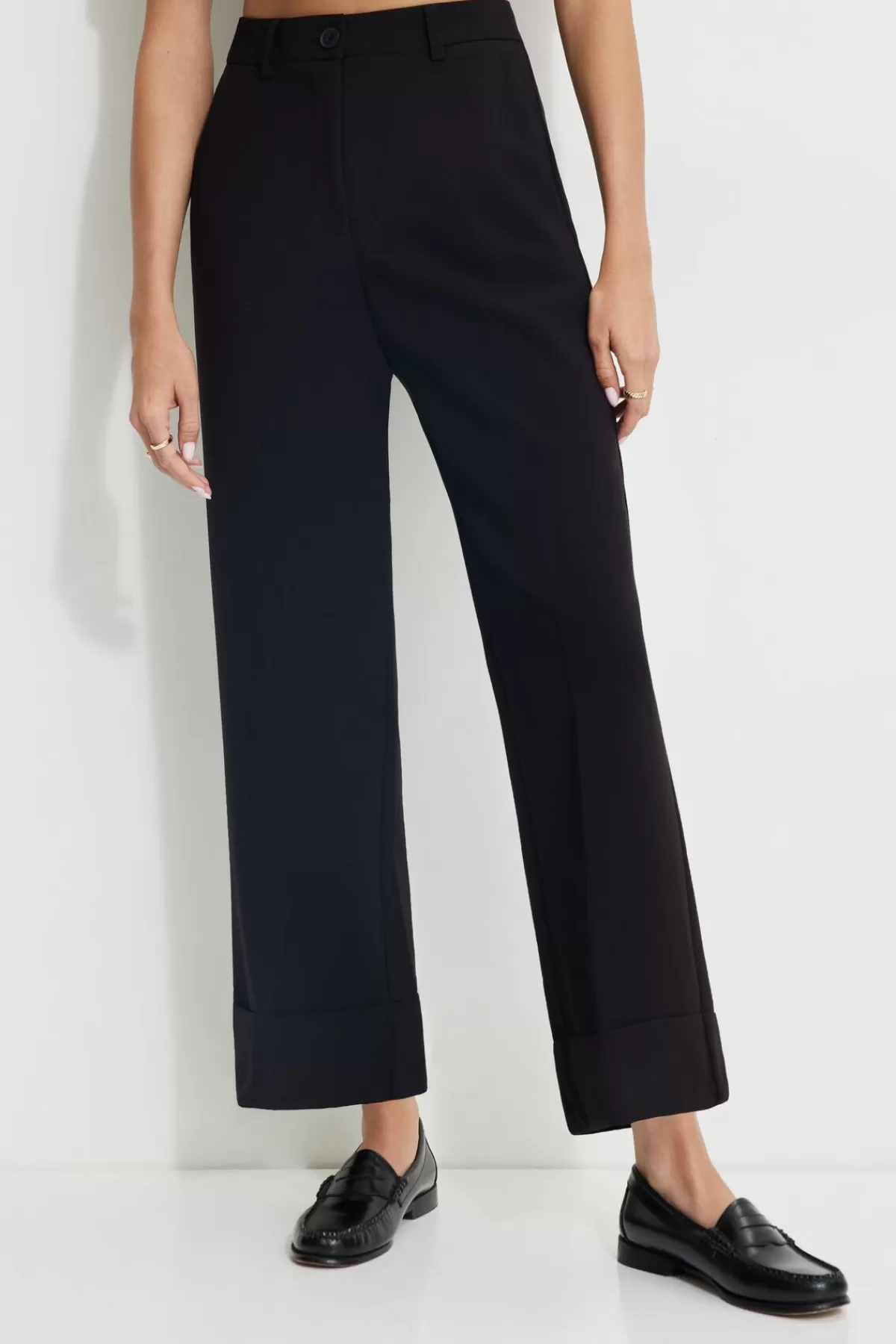 Dynamite Max Cuffed Ankle Pants Black Discount