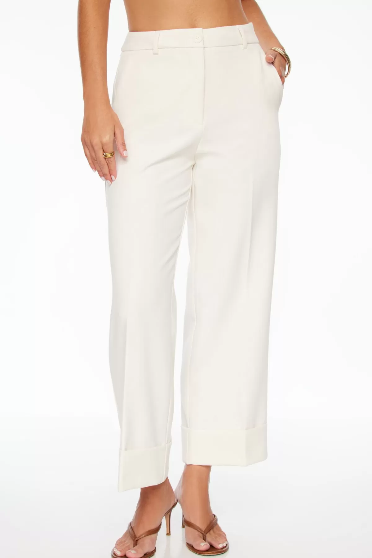 Dynamite Max Cuffed Ankle Pants White Online