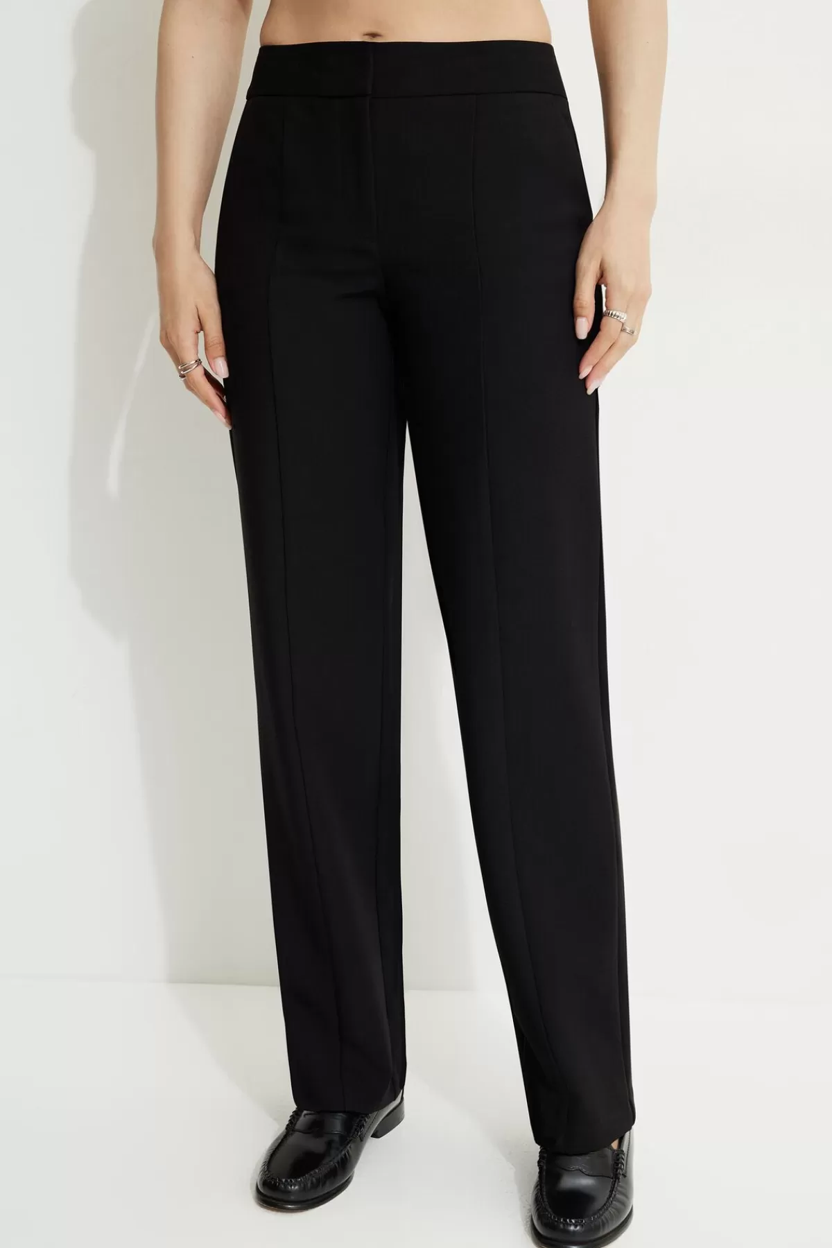 Dynamite Mid Rise Straight Leg Pants Black Best Sale