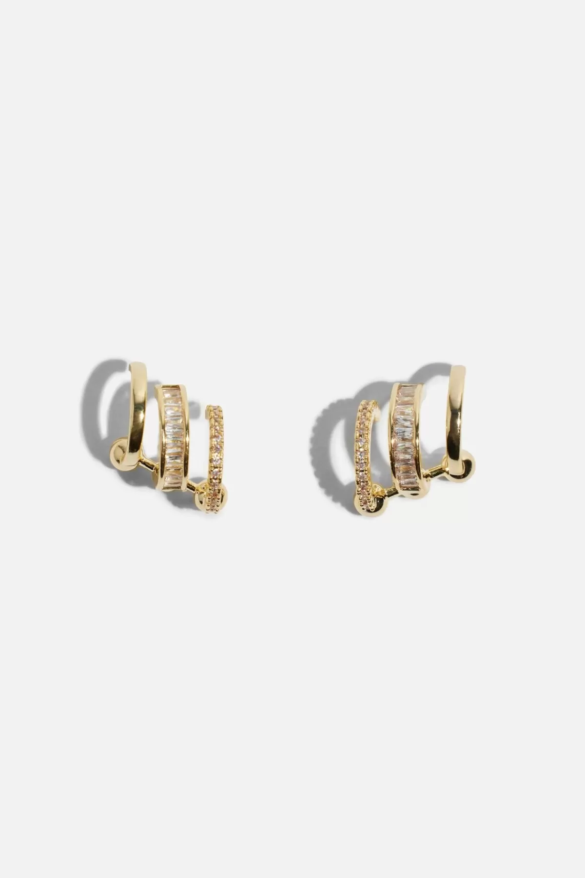 Dynamite Mini Baguette Ear Crawler Earrings White Outlet