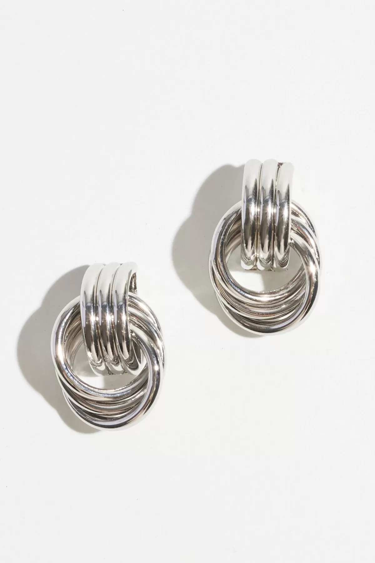 Dynamite Mini Door Knocker Earrings Gray Hot