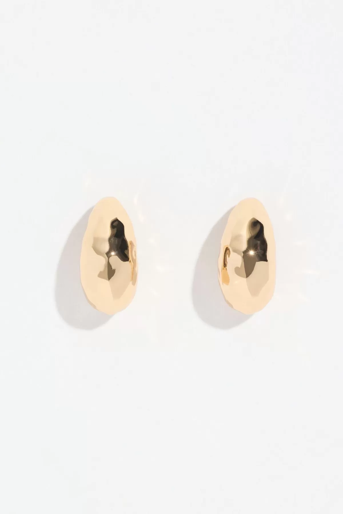 Dynamite Mini Hammered Drop Earrings Yellow Clearance