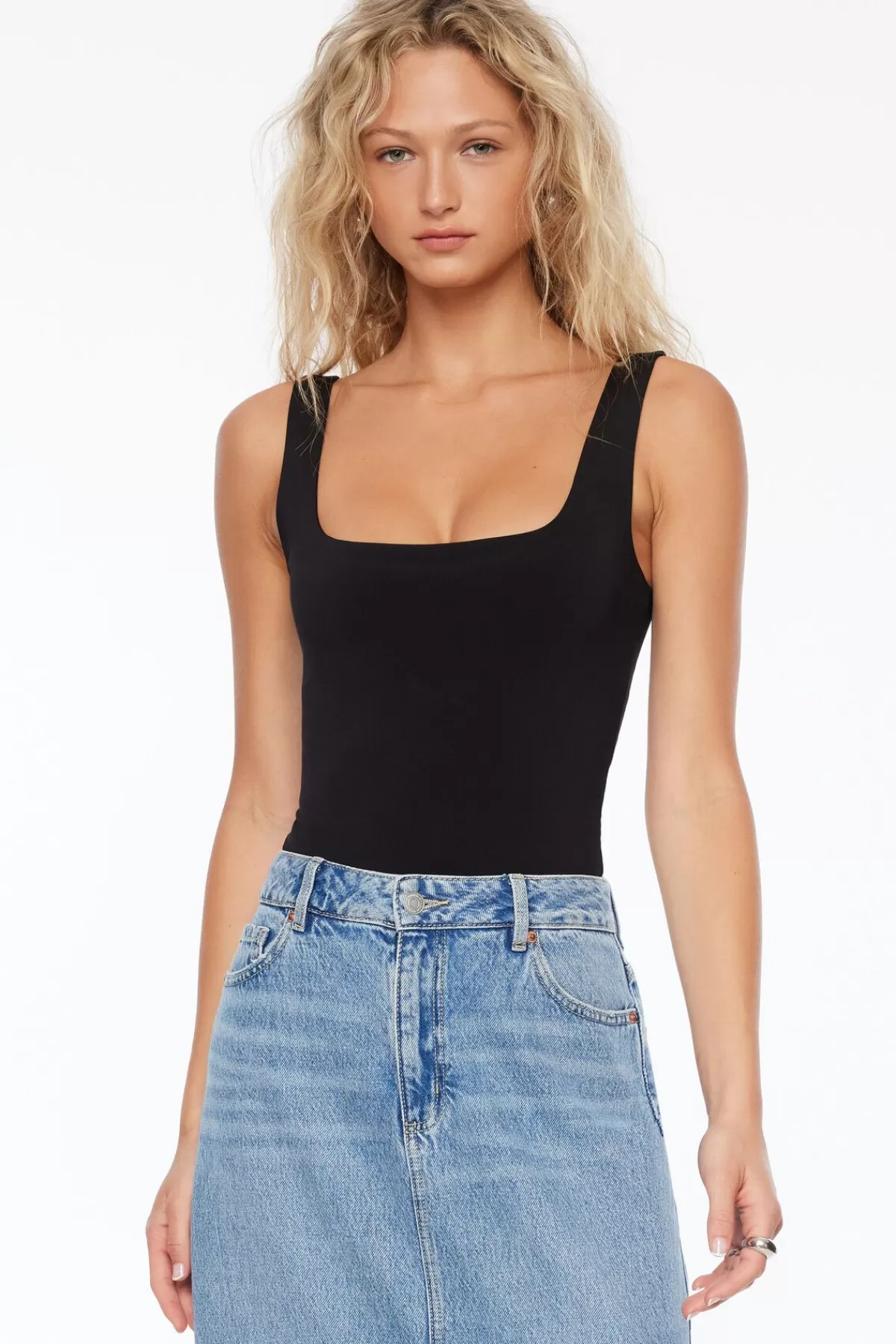 Dynamite Nessa Sculpt Sleeveless Bodysuit Black Store