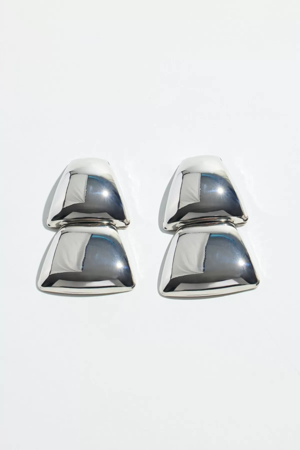 Dynamite Oversized Double Trapezoid Earrings Gray Discount