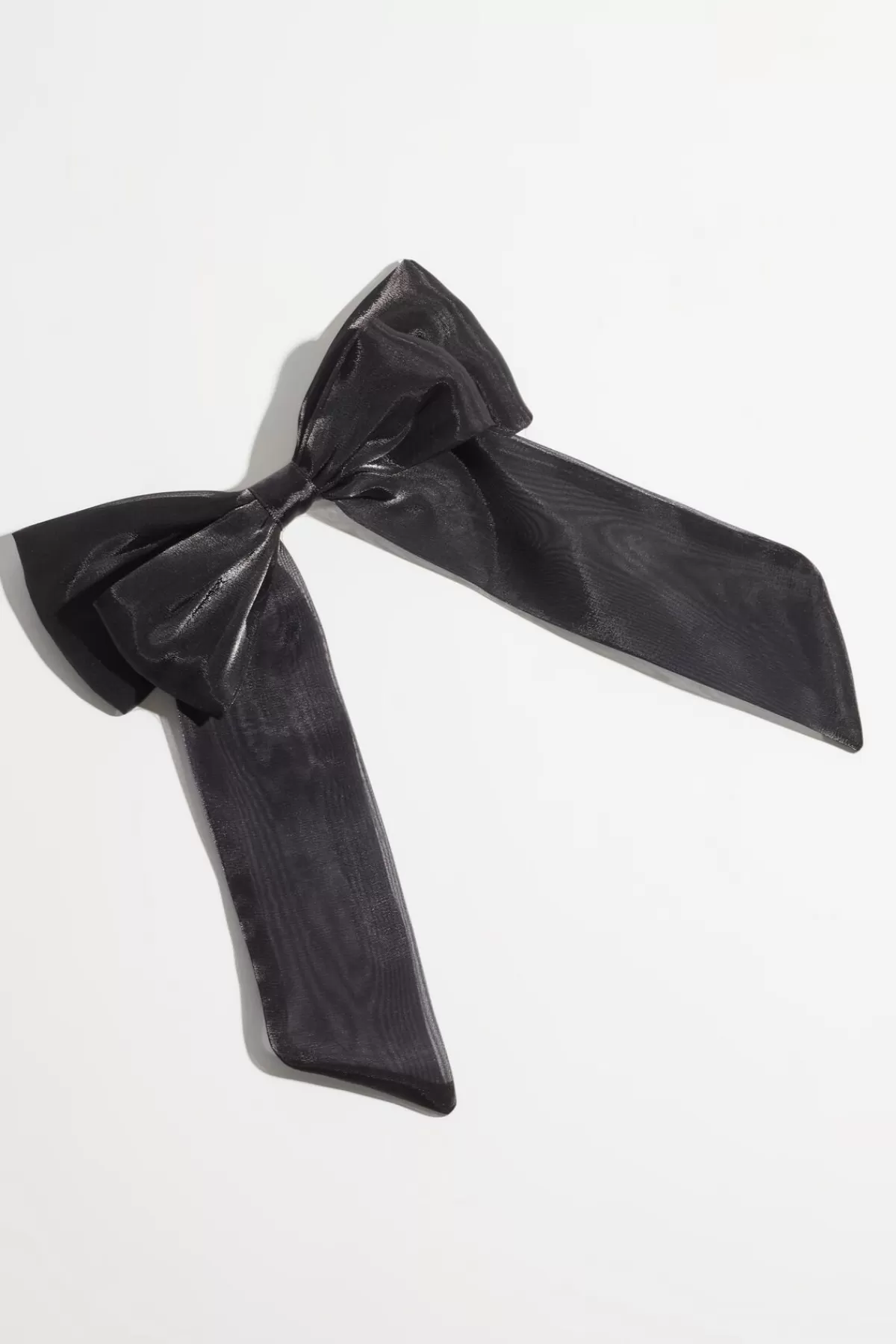 Dynamite Oversized Organza Bow Hair Clip Black Cheap