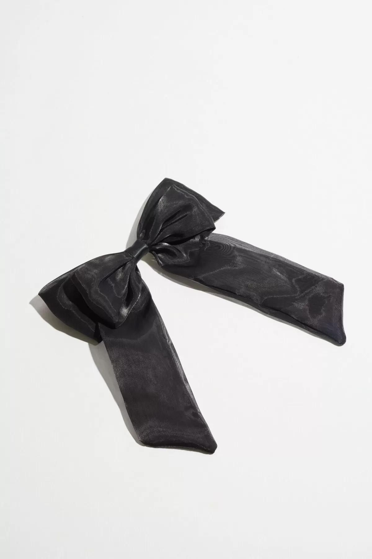 Dynamite Oversized Organza Bow Hair Clip Black Cheap