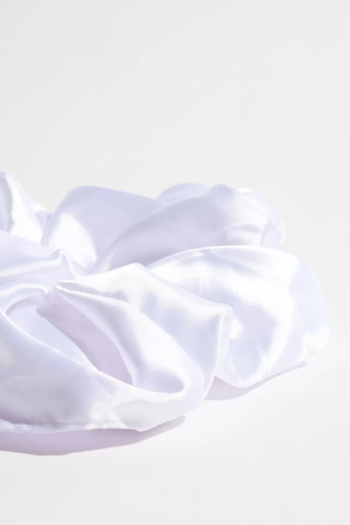 Dynamite Oversized  Satin Scrunchie White Hot