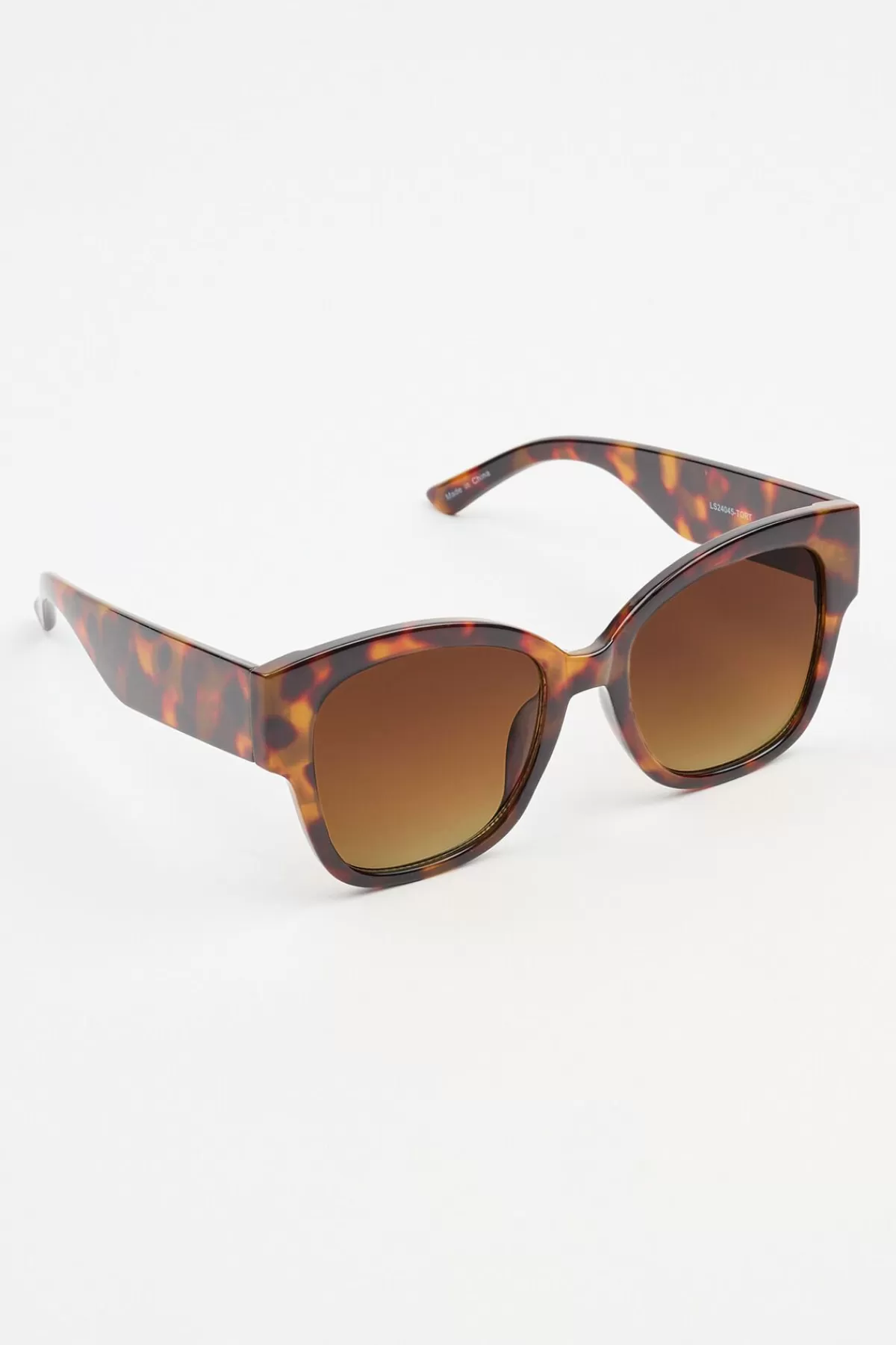 Dynamite Oversized Wide Temple Sunglasses Brown Discount