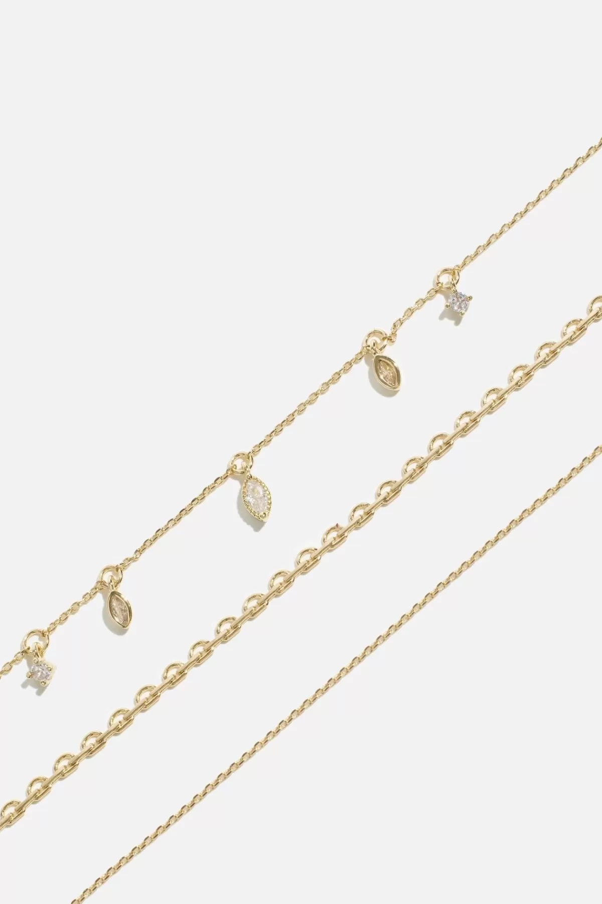 Dynamite 3-Pack Marquise & Delicate Necklaces White Discount