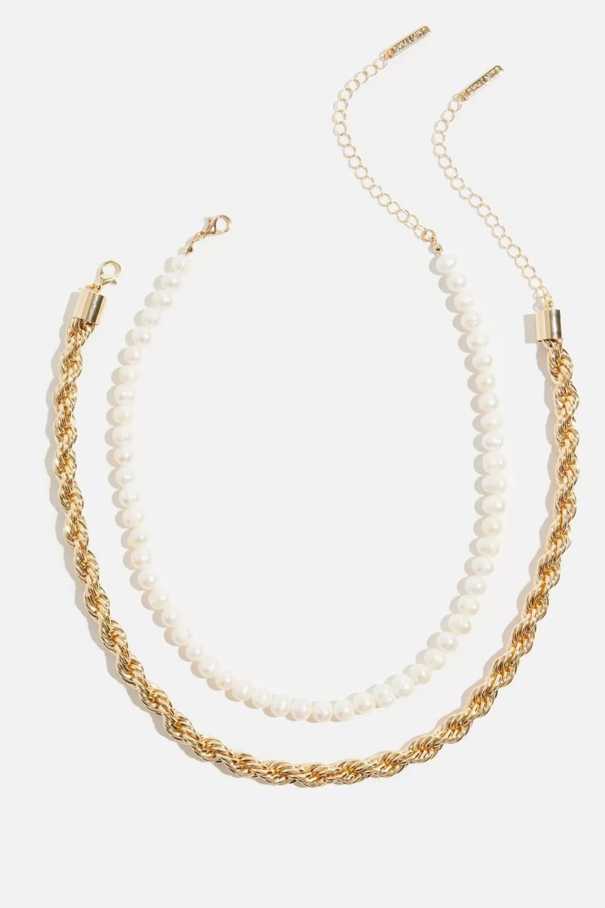 Dynamite 2-Pack Twist Rope & Pearl Necklaces White Outlet