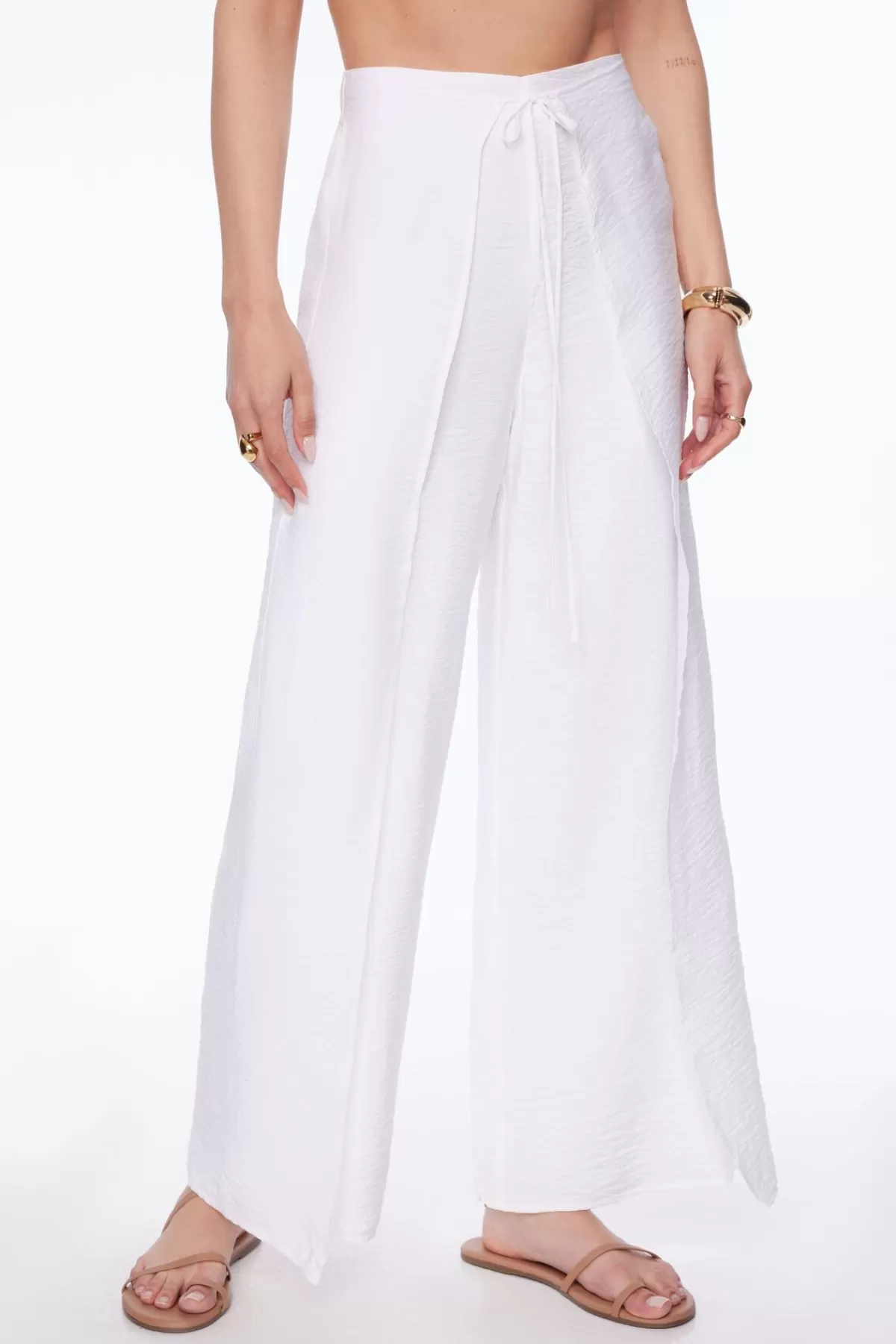 Dynamite Pareo Crinkled Pants White Cheap