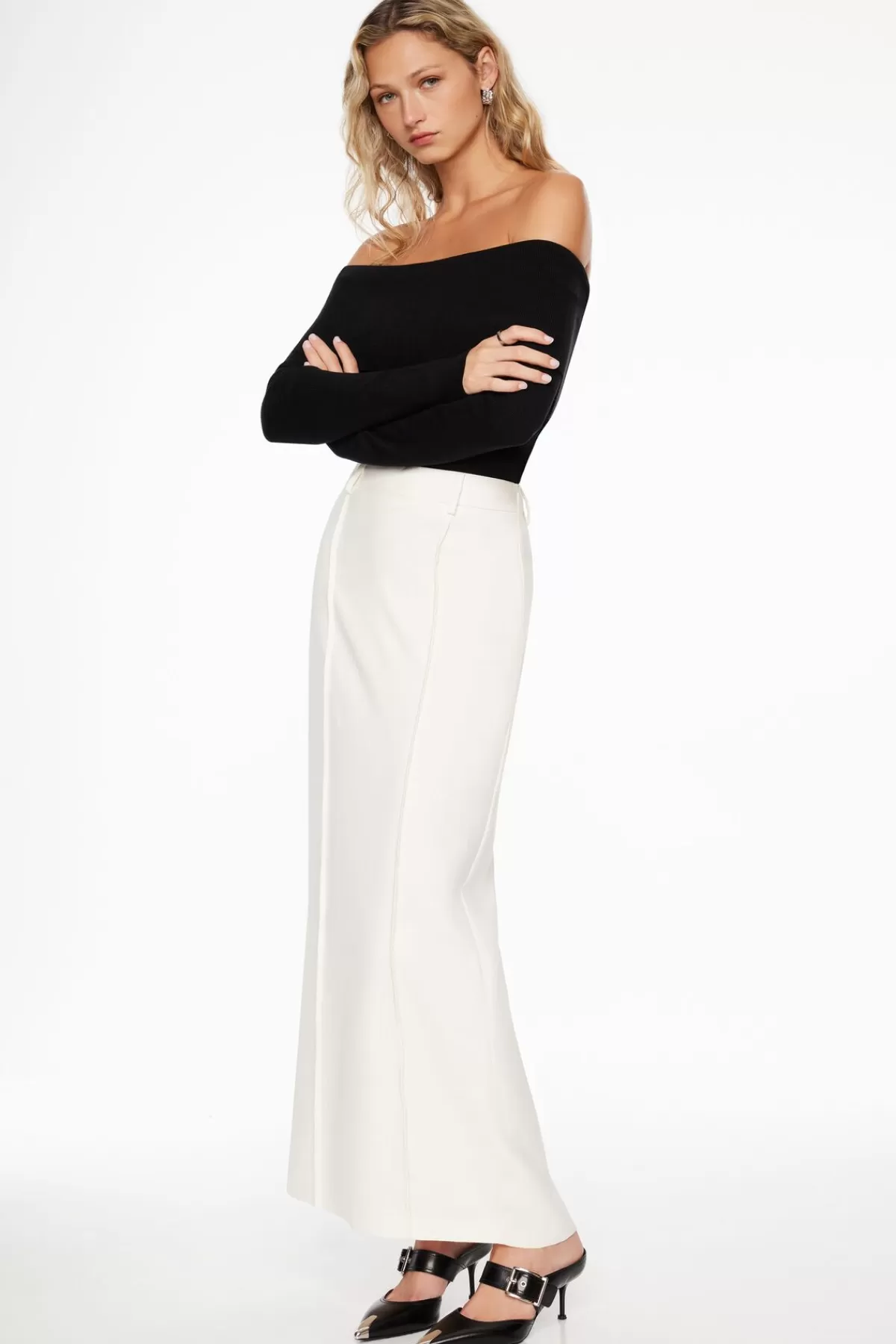 Dynamite Pencil Maxi Skirt White Cheap