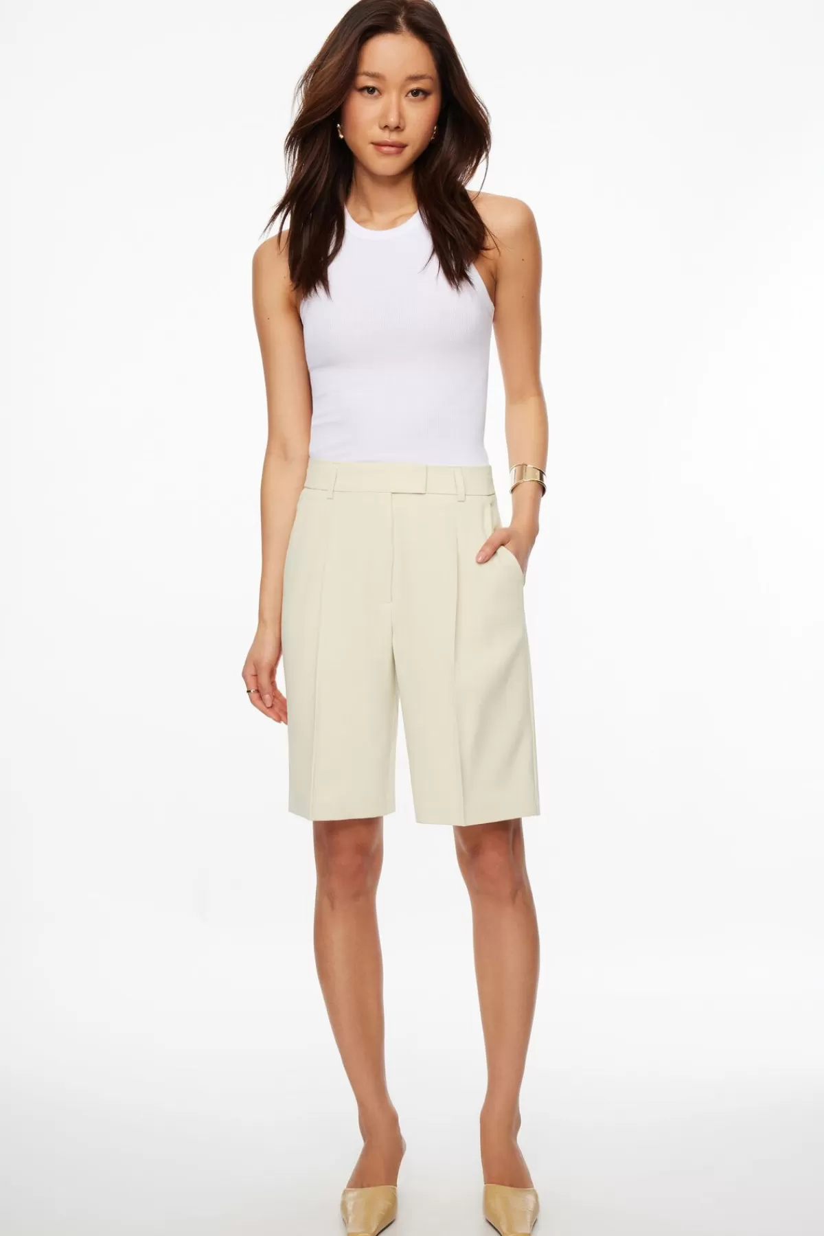 Dynamite Pleated Bermuda Shorts BROBEI Best