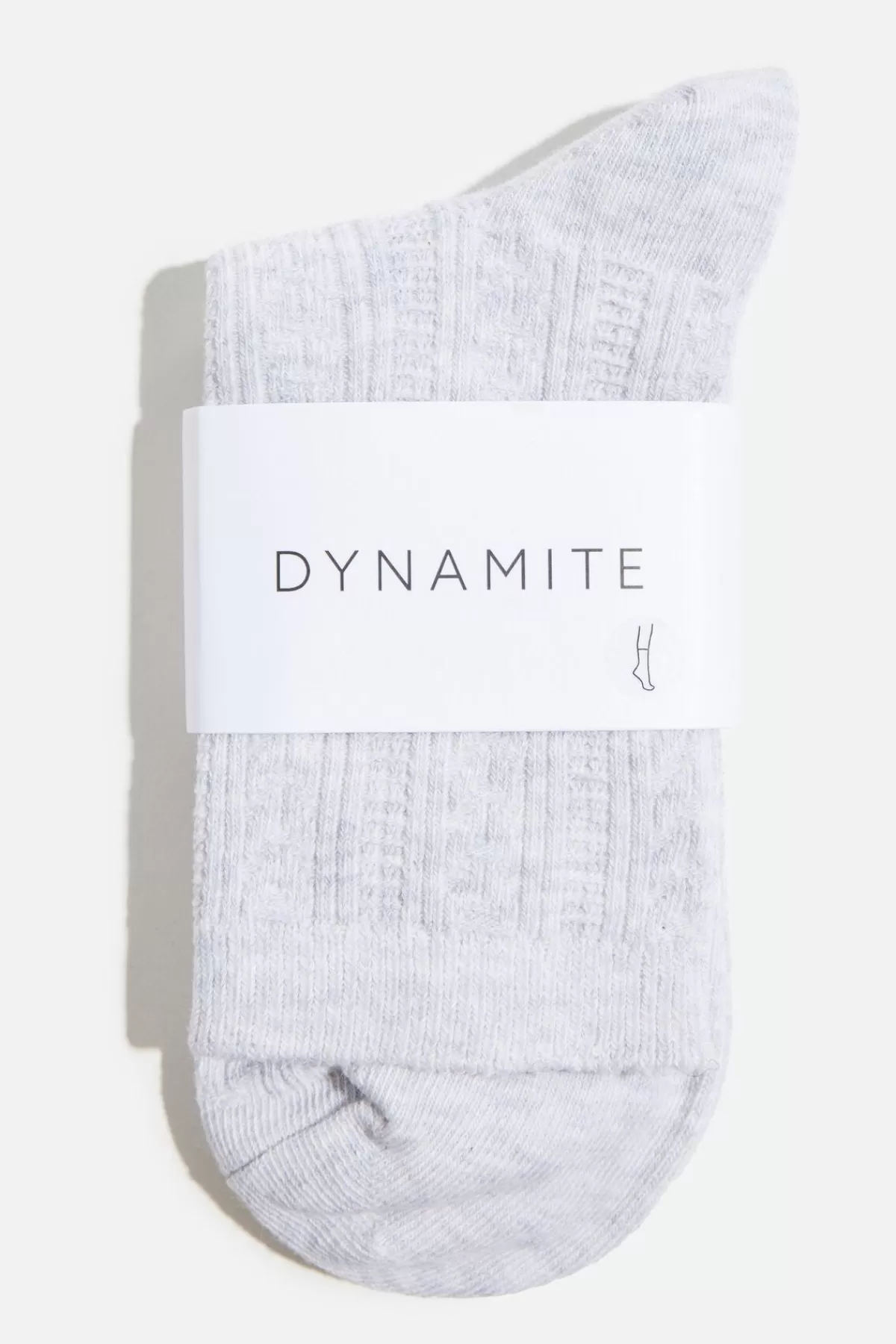 Dynamite Pointelle Crew Socks Gray Shop