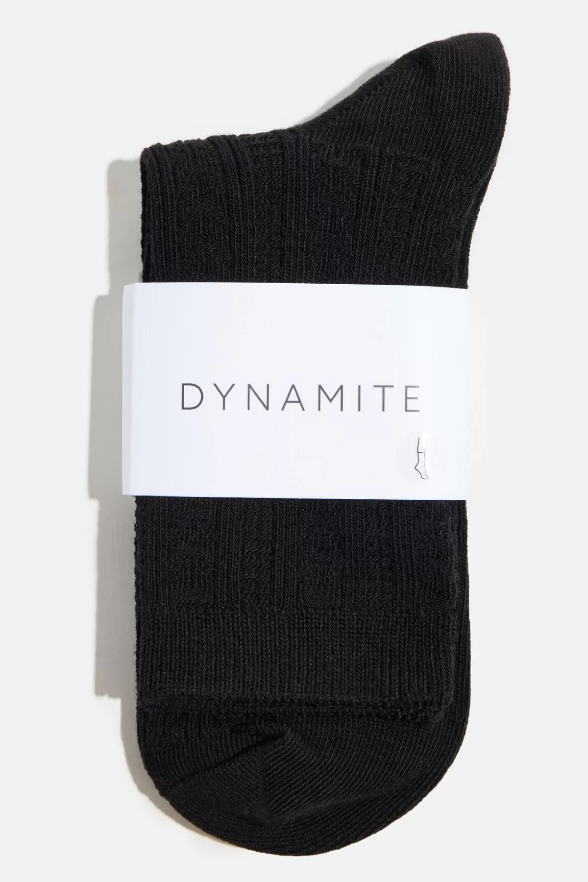 Dynamite Pointelle Crew Socks Black Cheap