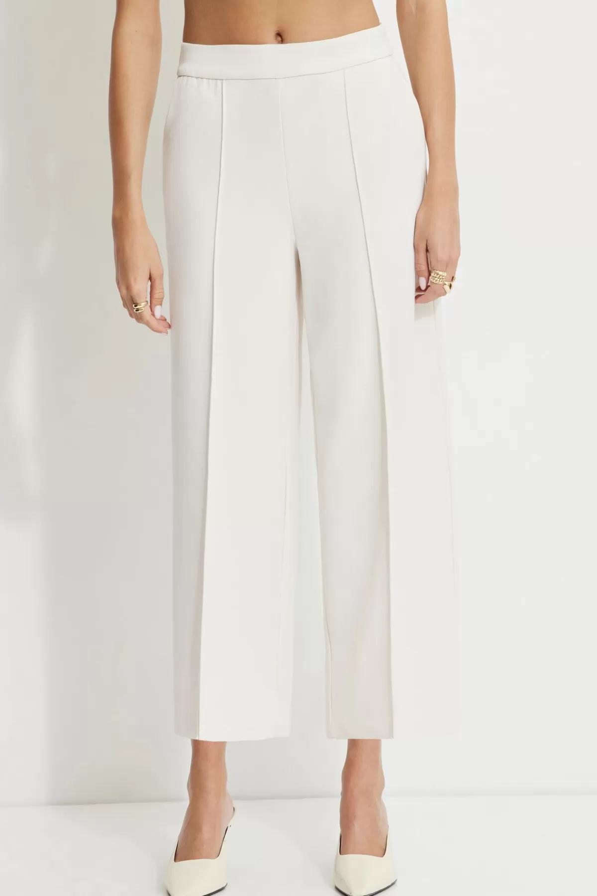 Dynamite Relaxed Ankle Pants Beige Clearance