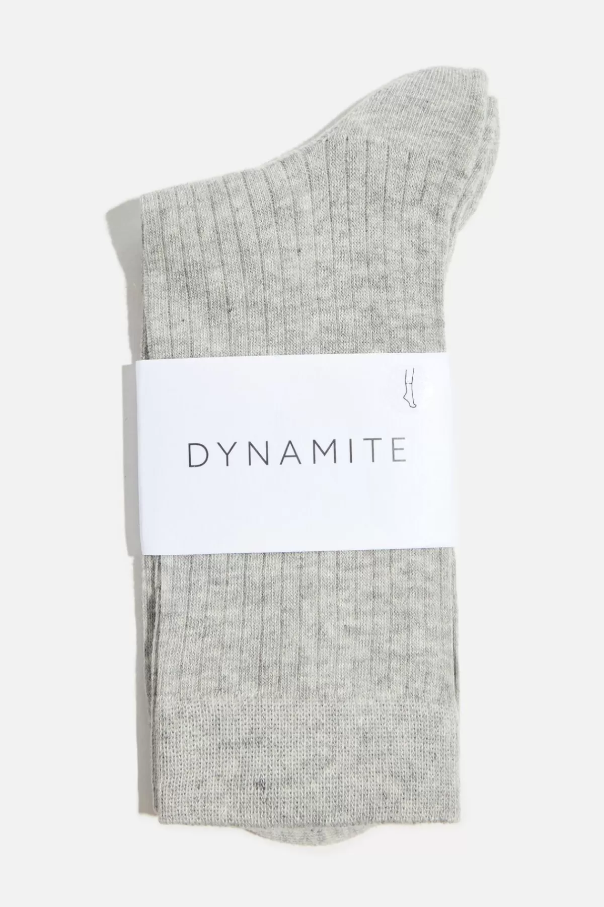 Dynamite Semi Sheer Crew Socks Gray Discount