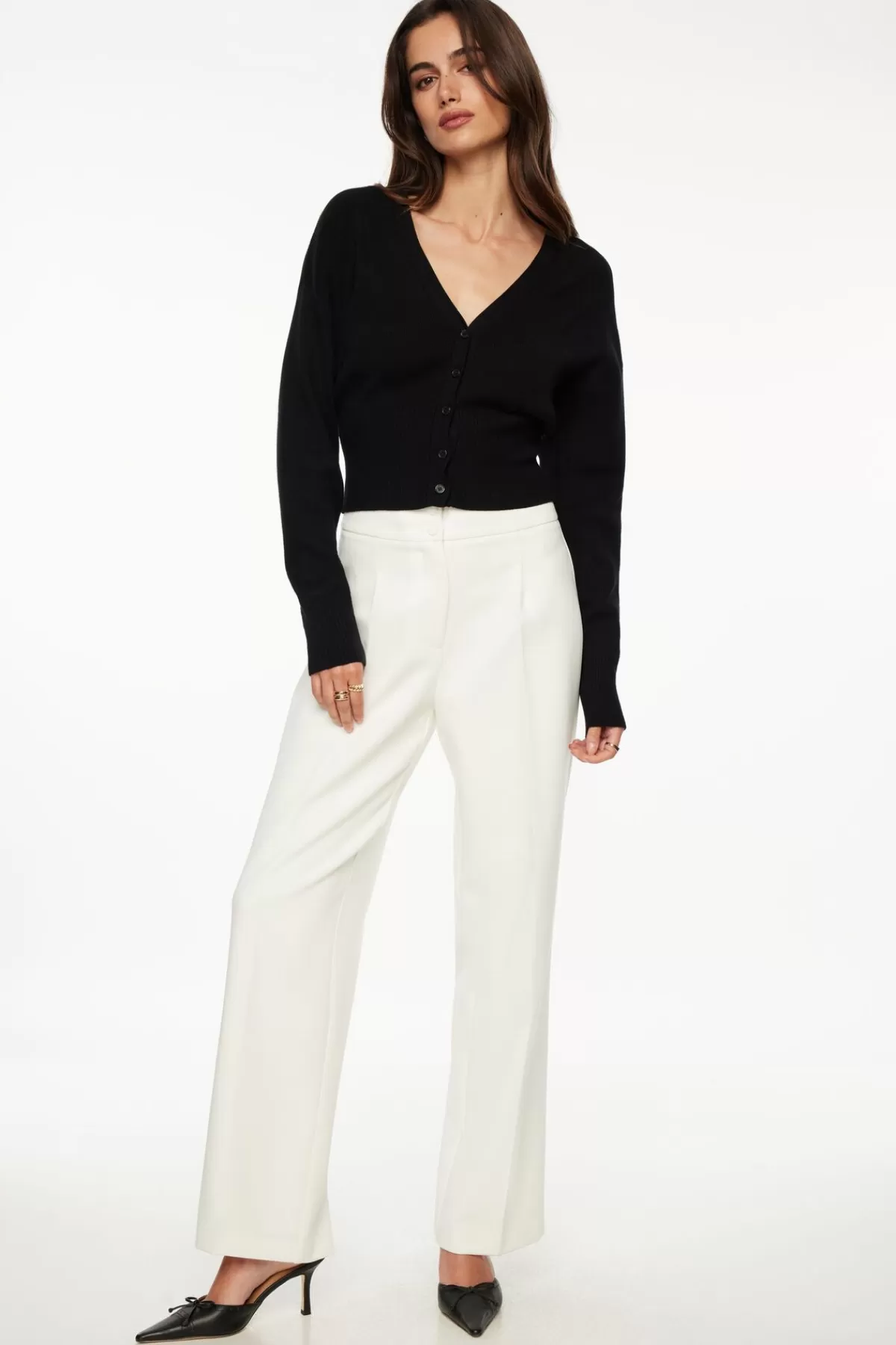 Dynamite Straight Leg Relaxed Pants White Discount