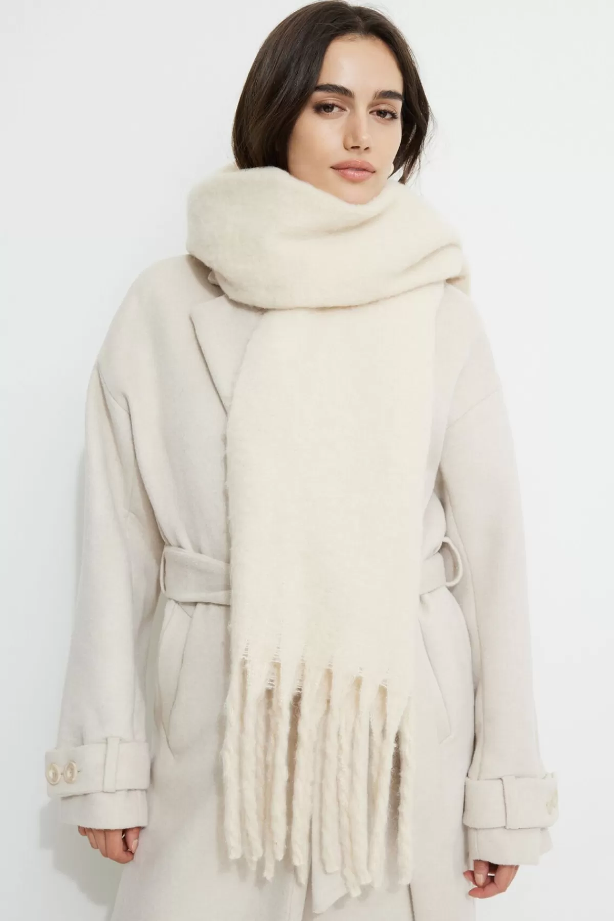 Dynamite Super Oversized Solid Scarf White Outlet