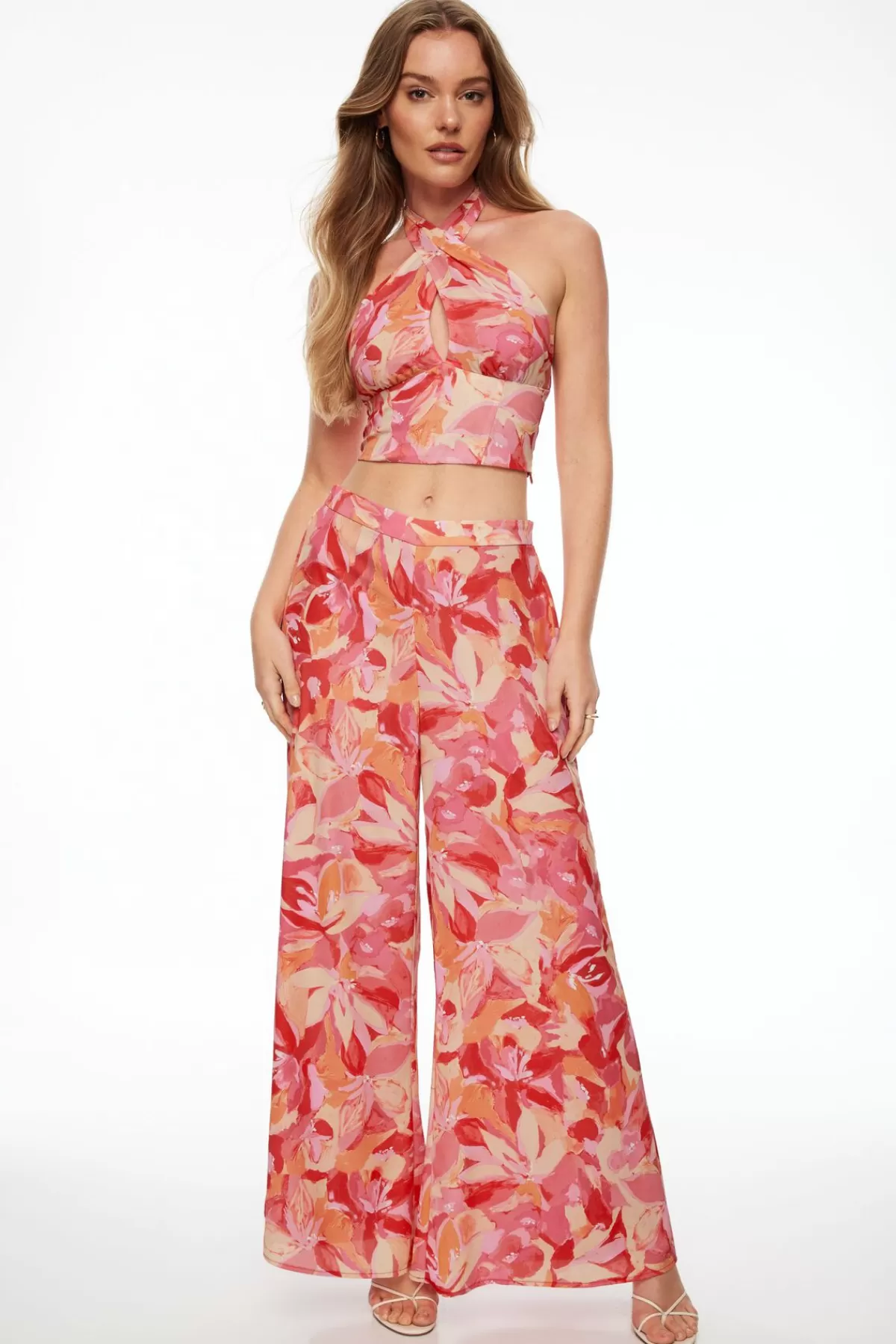 Dynamite Wide Leg Palazzo Pants Pink Outlet